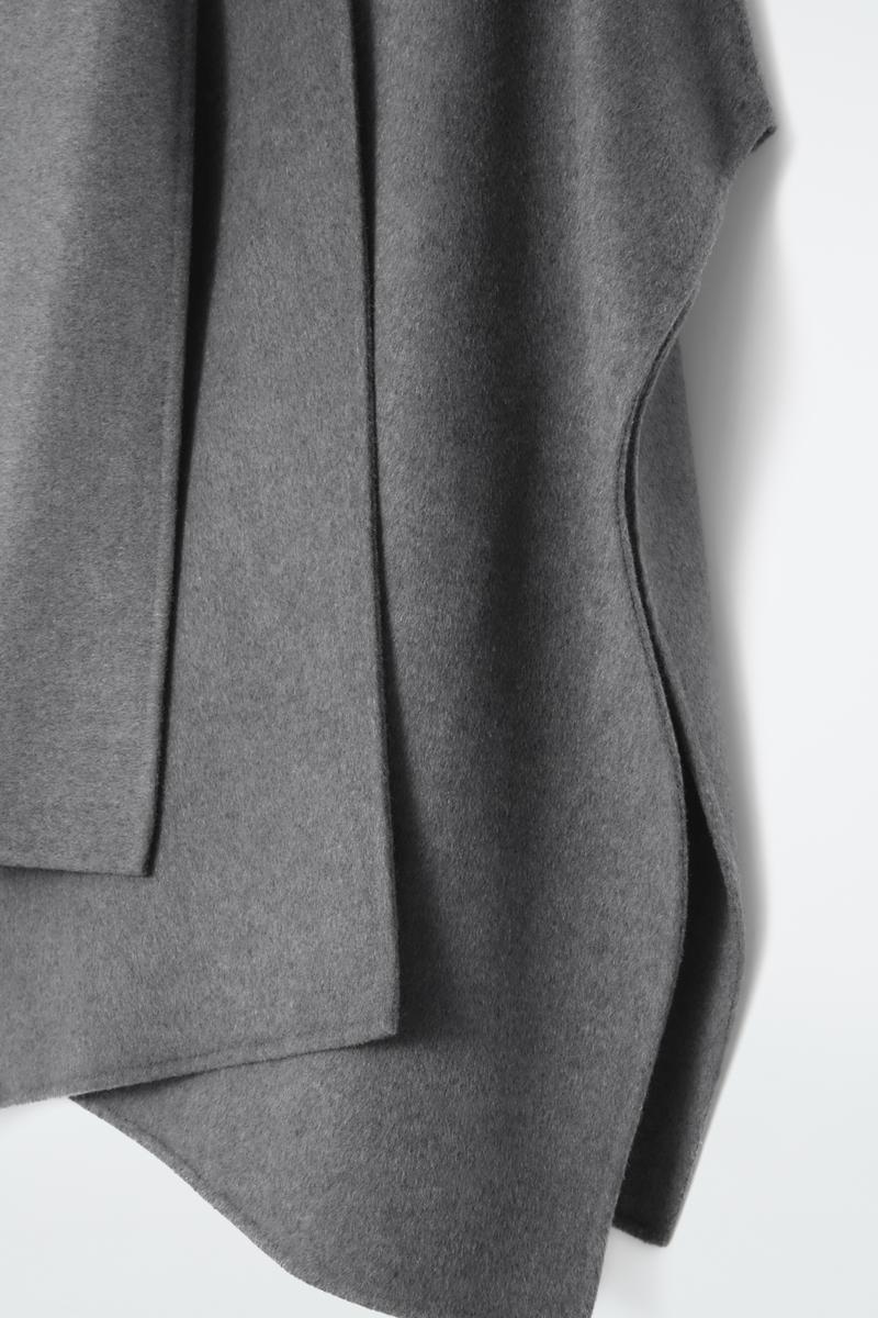COS Wool-blend Cape in Gray | Lyst