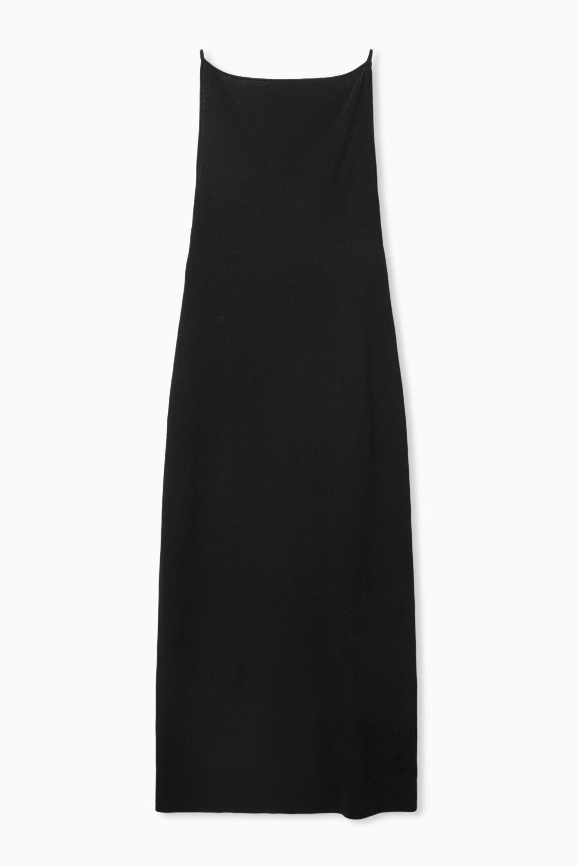 cos backless knitted slip dress