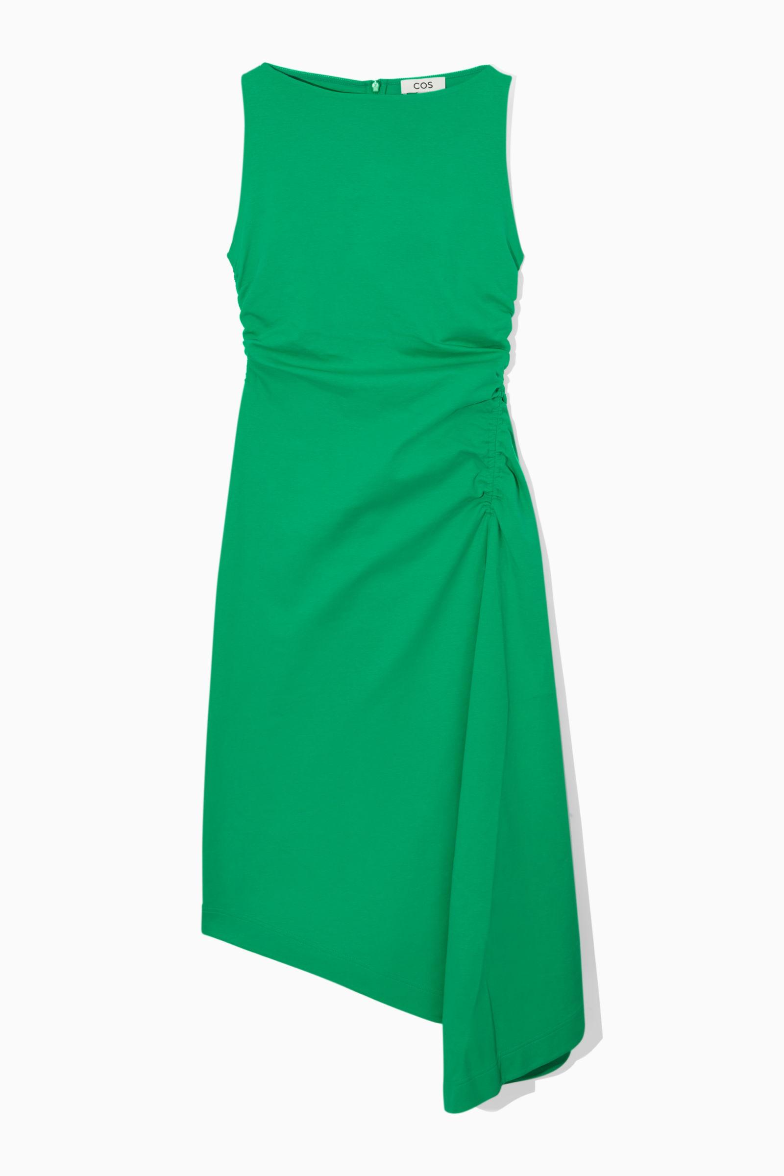 navy blue dress for baby girl Cos ASYMMETRIC CHAIN-PRINT MIDI DRESS main image 0