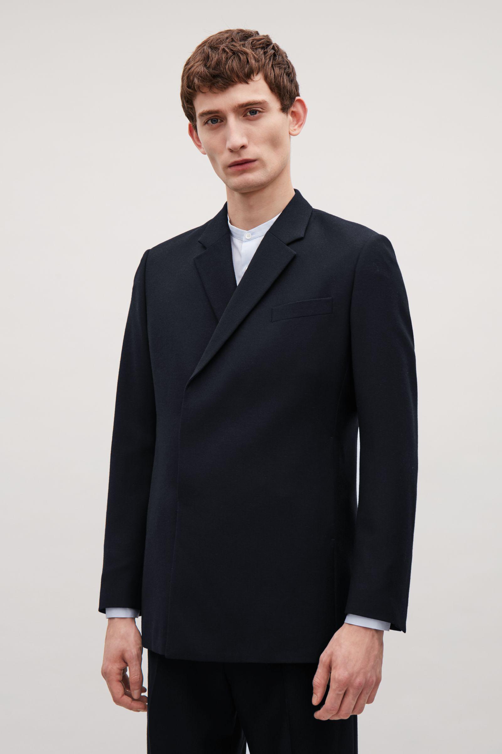 COS Double-breasted Blazer in Blue for Men | Lyst