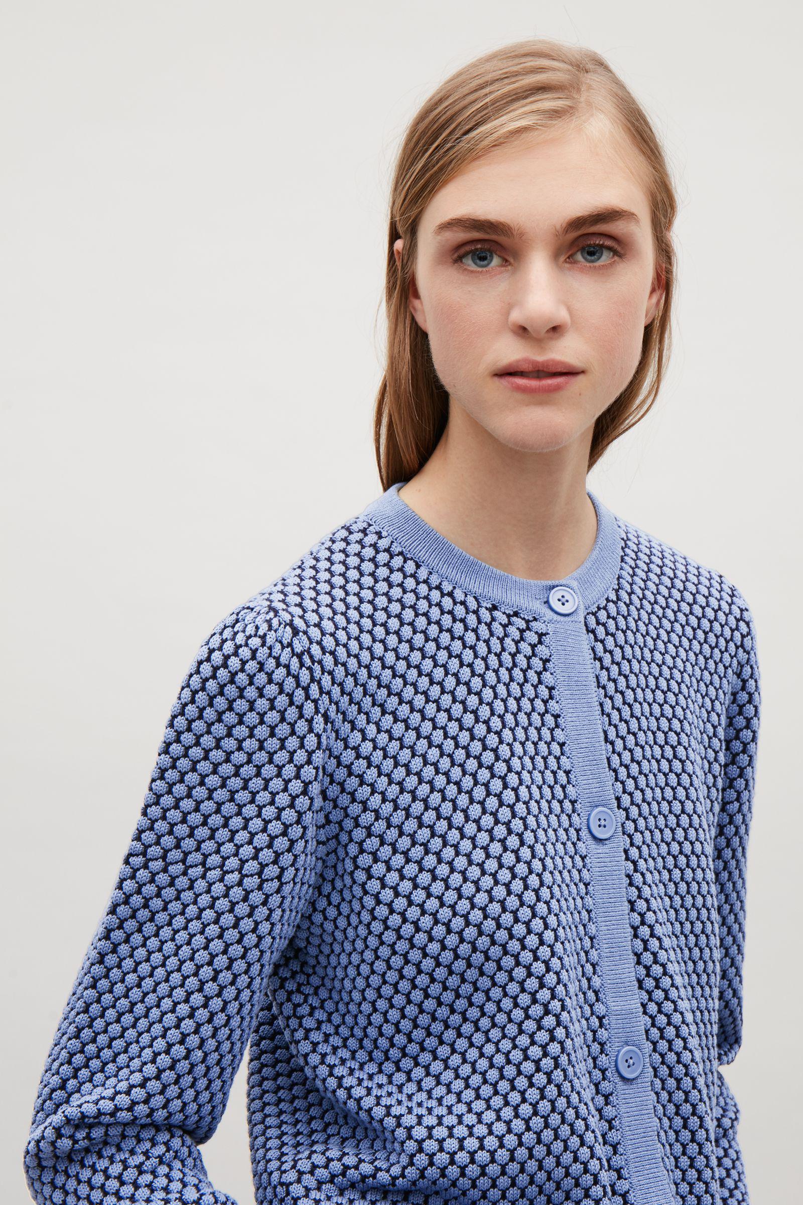 cos blue cardigan