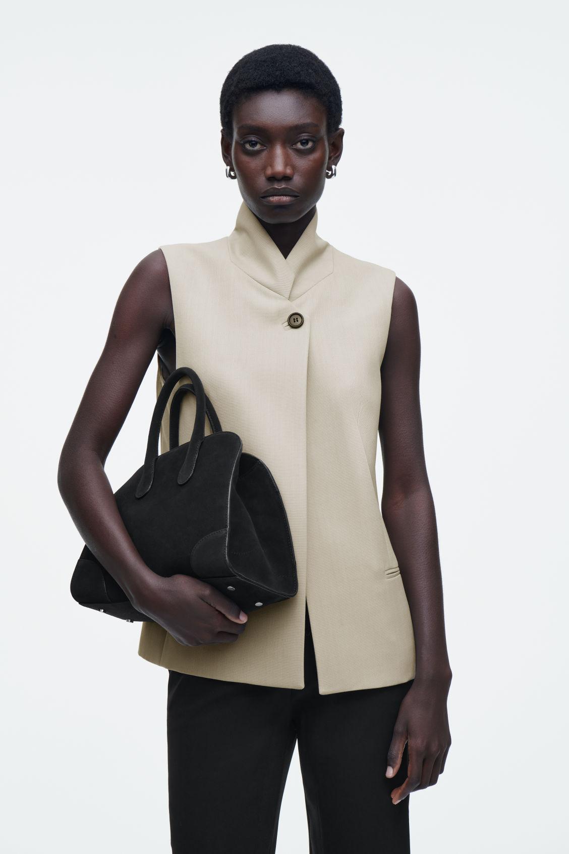 COS Mini Studio Bowling Bag - Suede in Black | Lyst