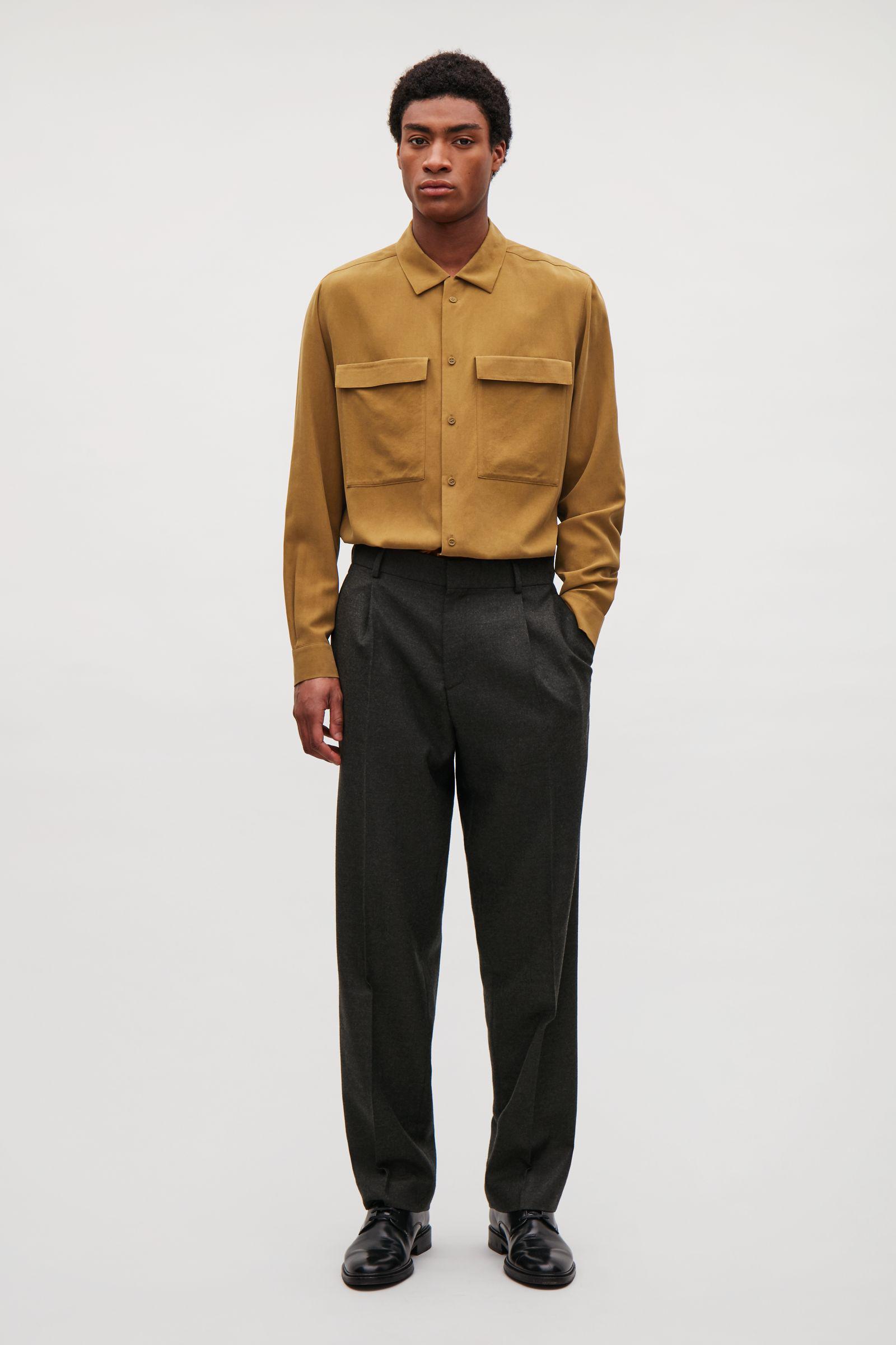 COS Silk Shirt With Patch Pockets for Men - Lyst
