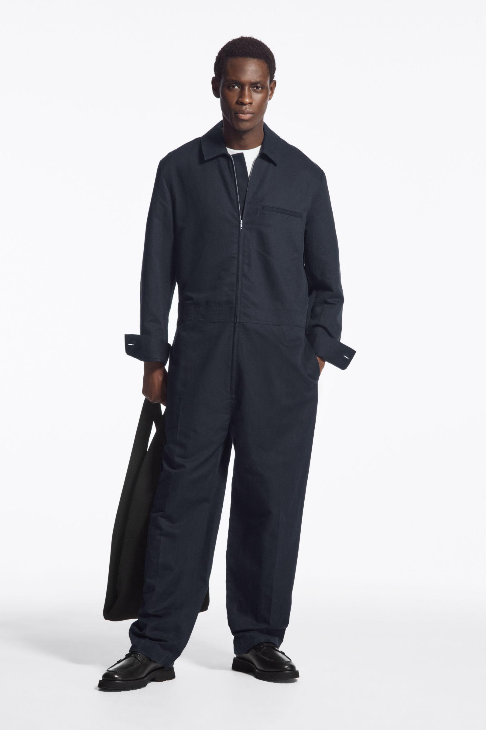 COS Linen Utility Boilersuit in Blue for Men Lyst UK