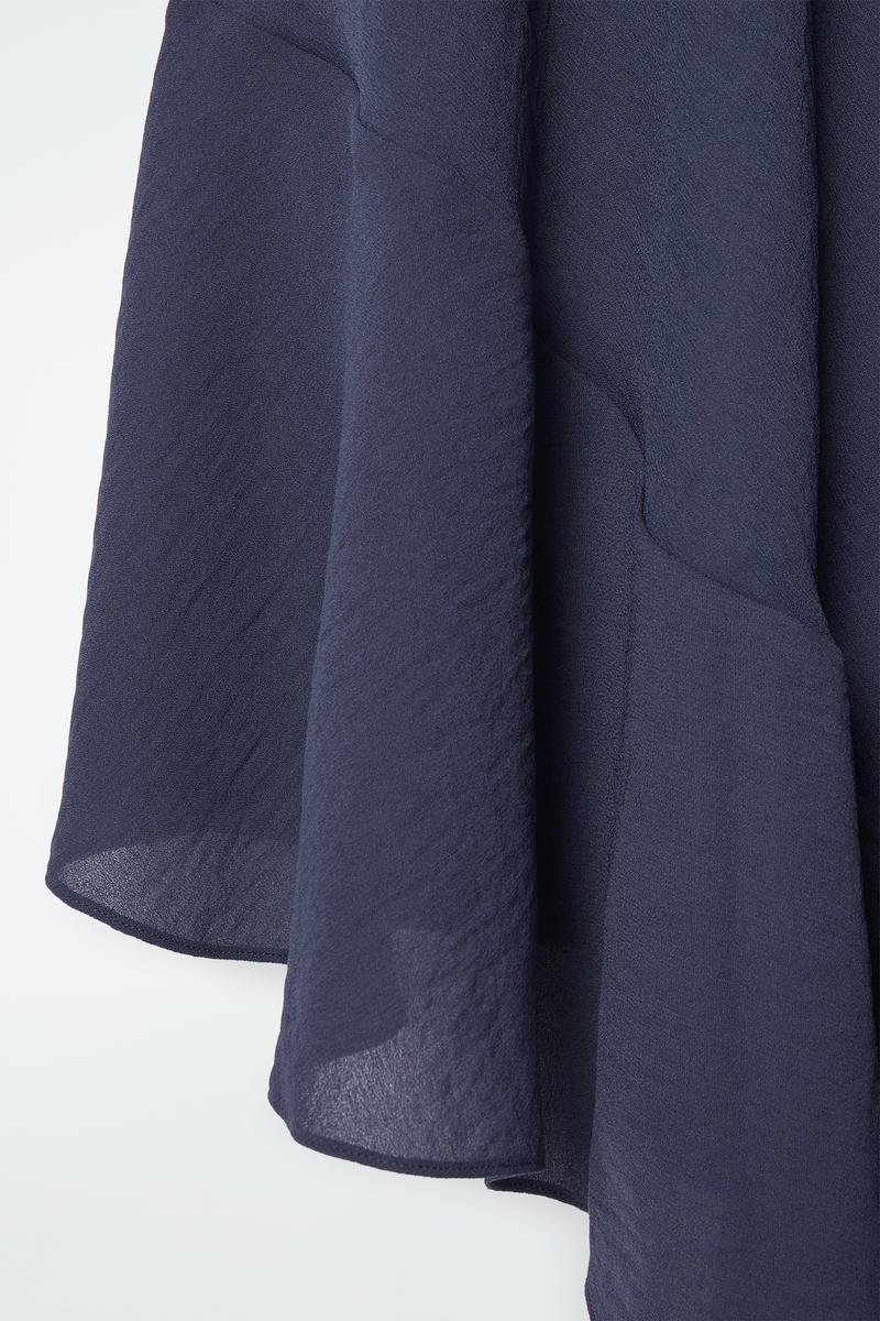 COS Floaty Asymmetric Midi Dress in Blue | Lyst UK