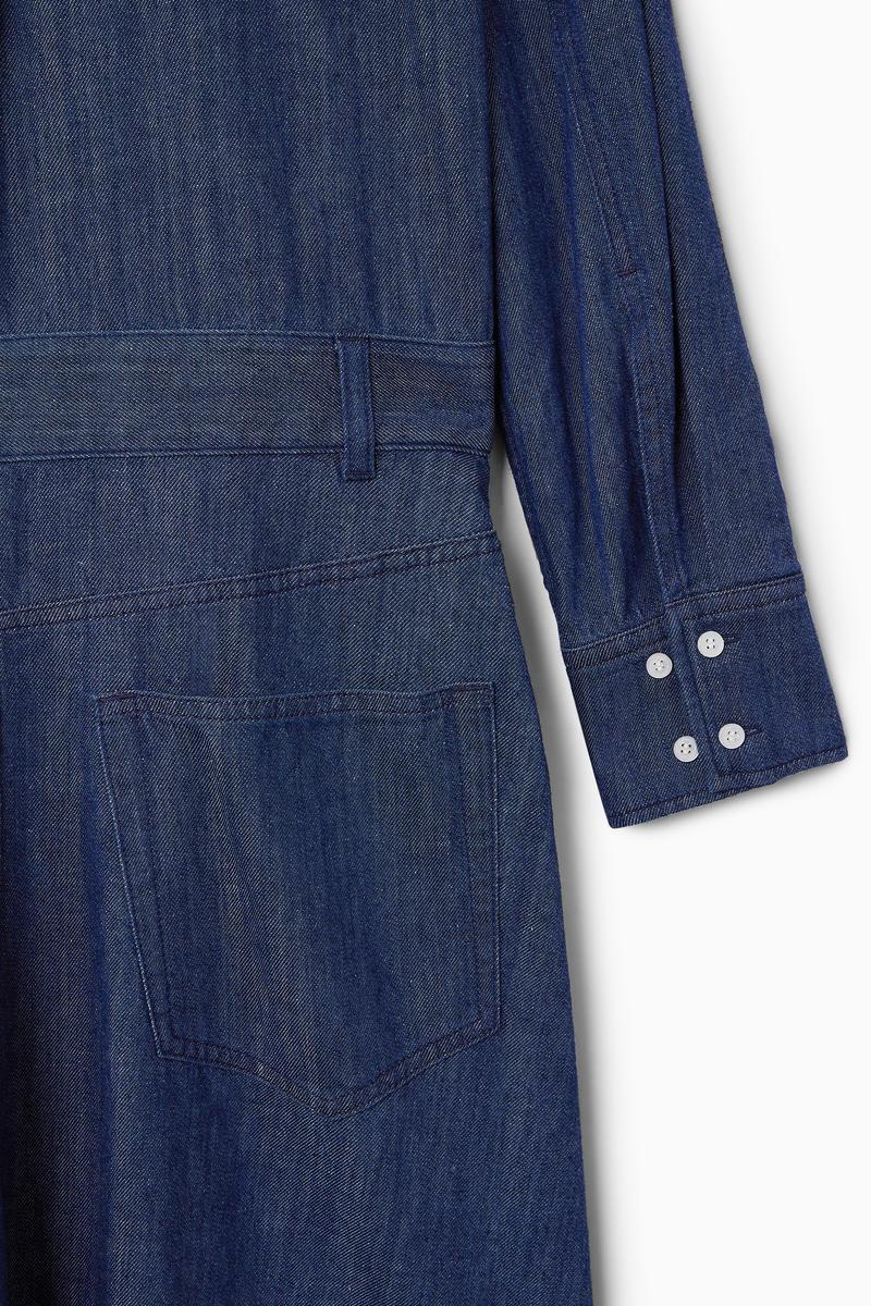 COS Denim Midi Shirt Dress in Blue | Lyst