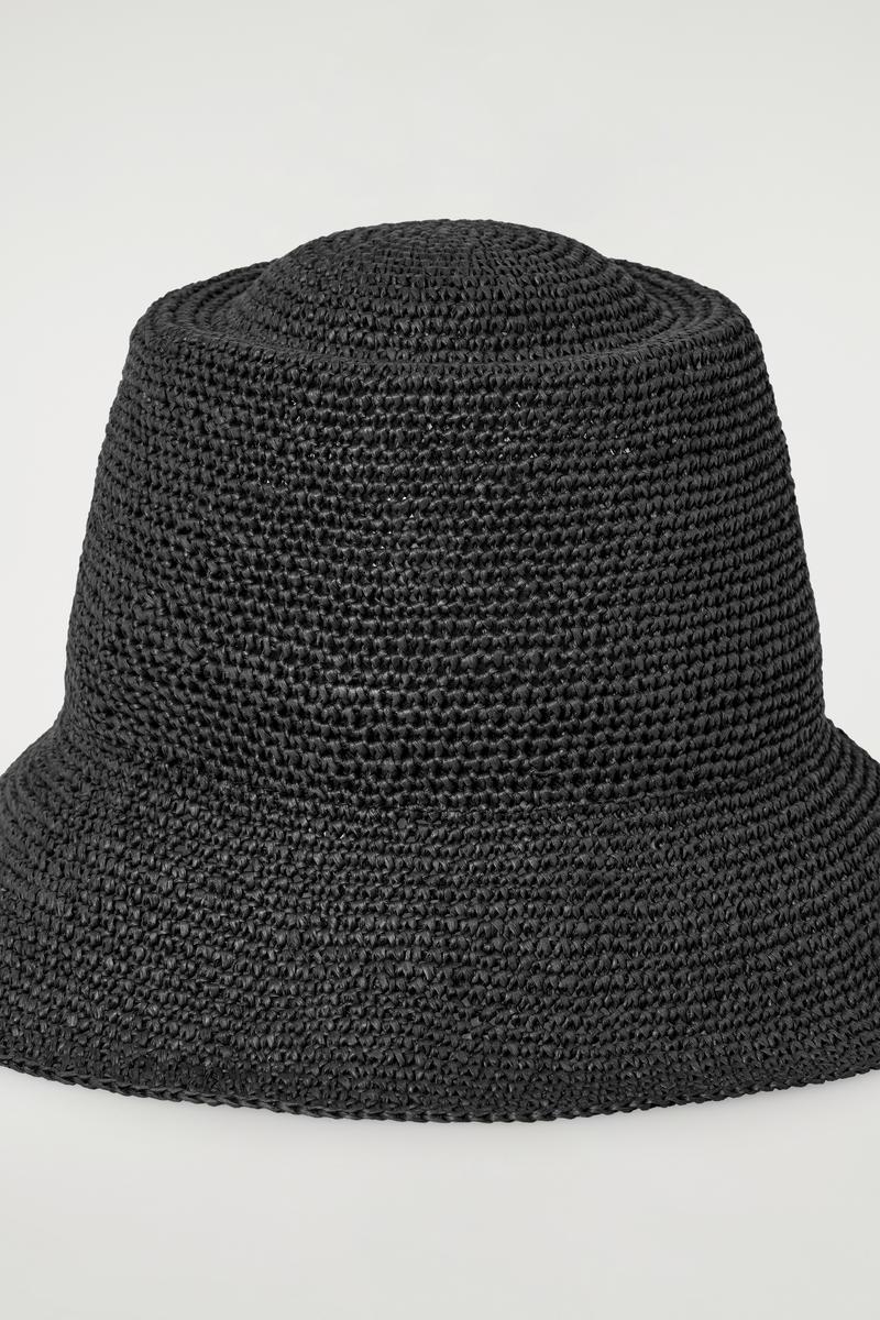 COS Straw Bucket Hat in Black | Lyst display picture 3