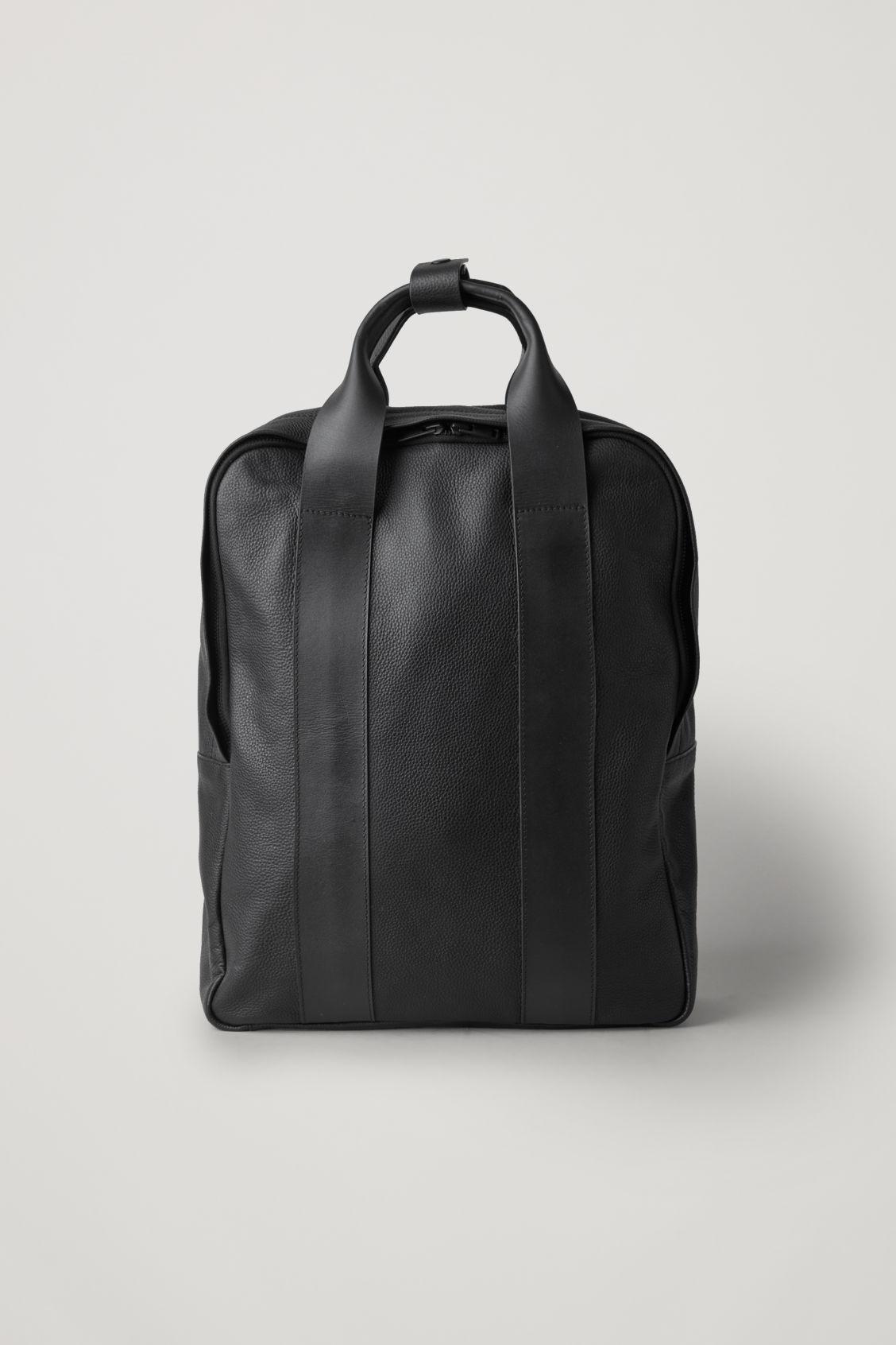 COS Grained Leather Tote Backpack in Black for Men | Lyst