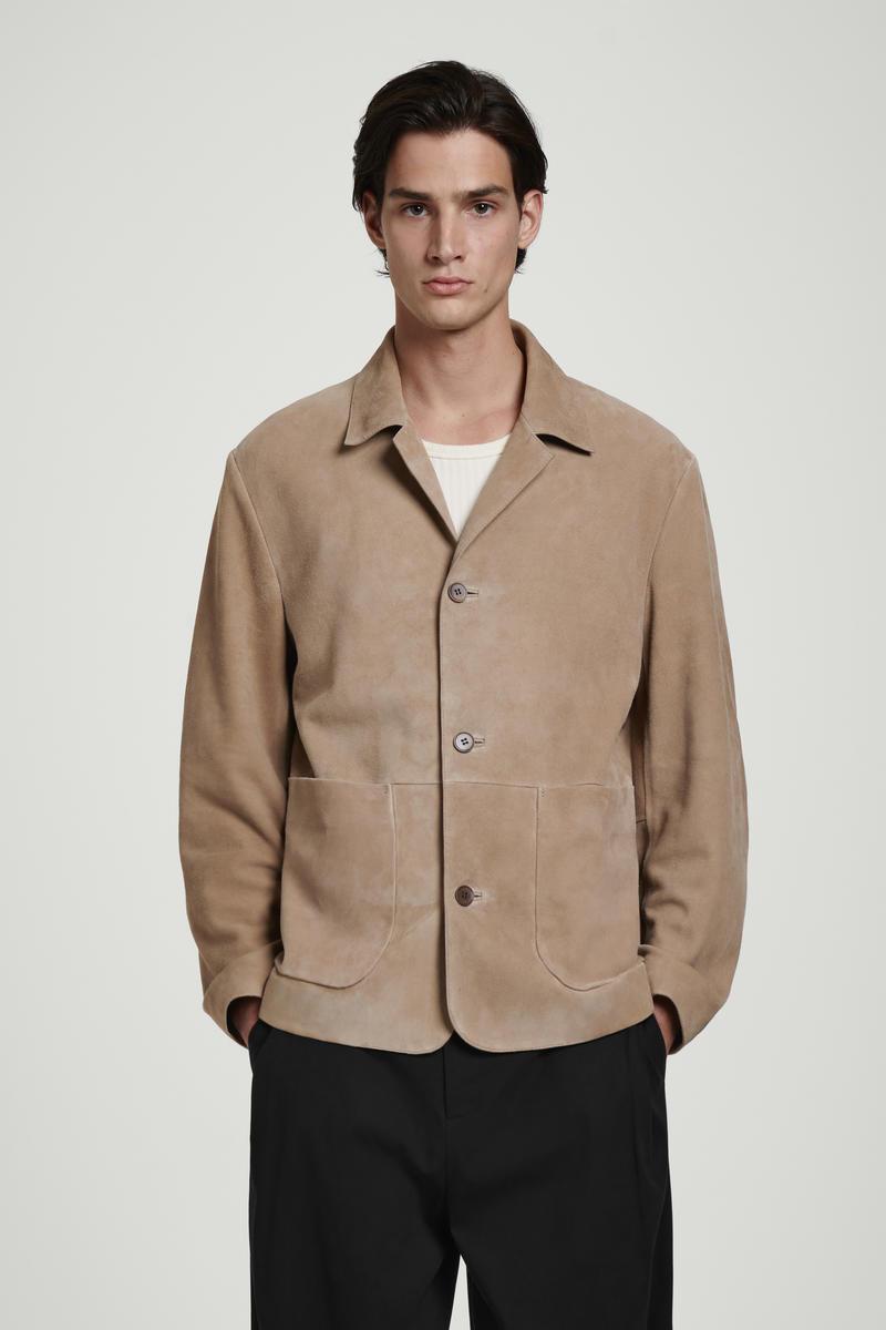 COS Relaxed Suede Jacket in Brown for Men Lyst UK