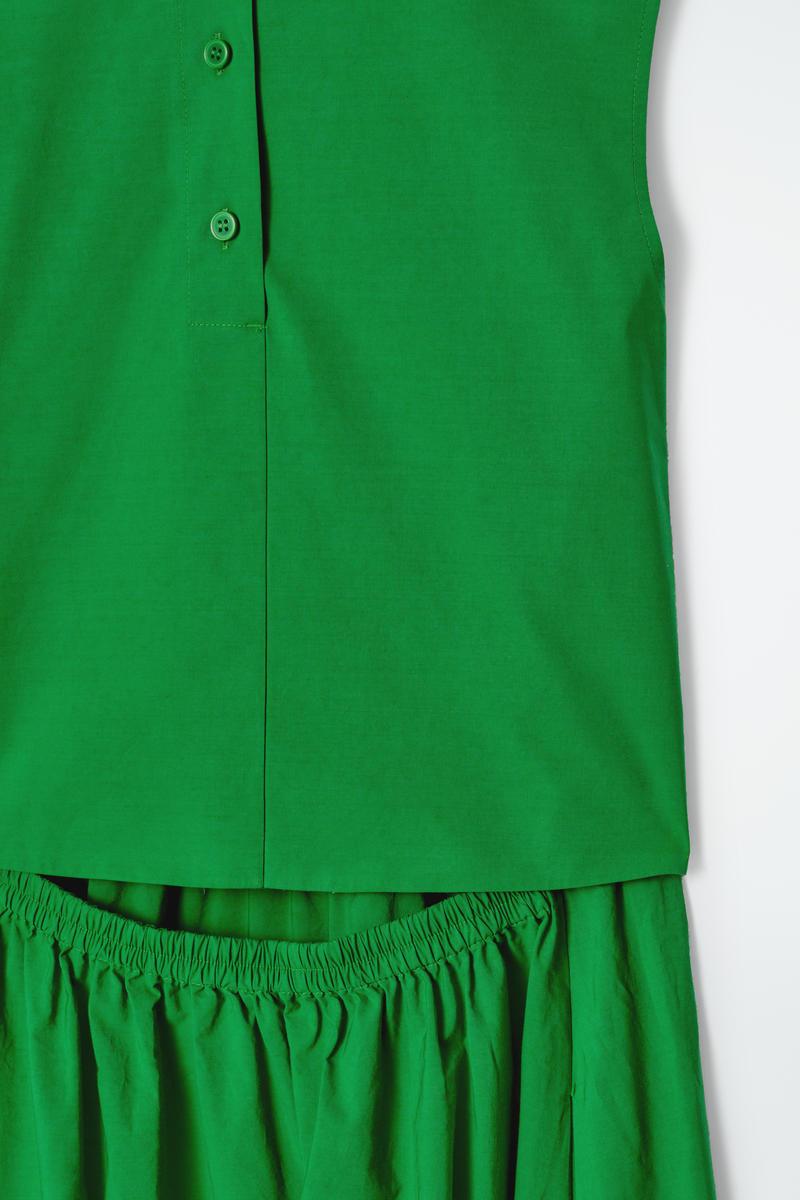 cos green midi dress COS Assymetric Midi Dress – The Dress Nook main image 1