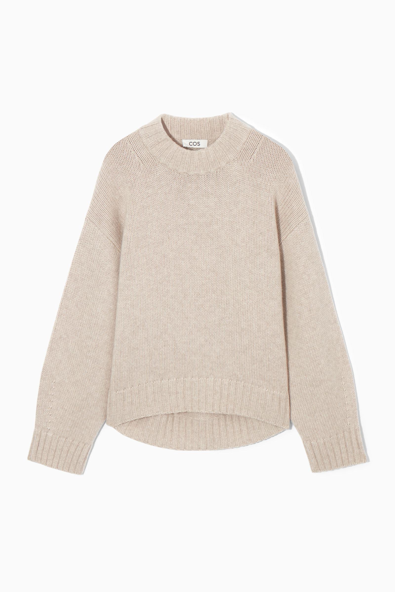 Cos Cashmere Jumper Beige Cashmere Turtleneck Cos Wrap-collar Pure - Main Image