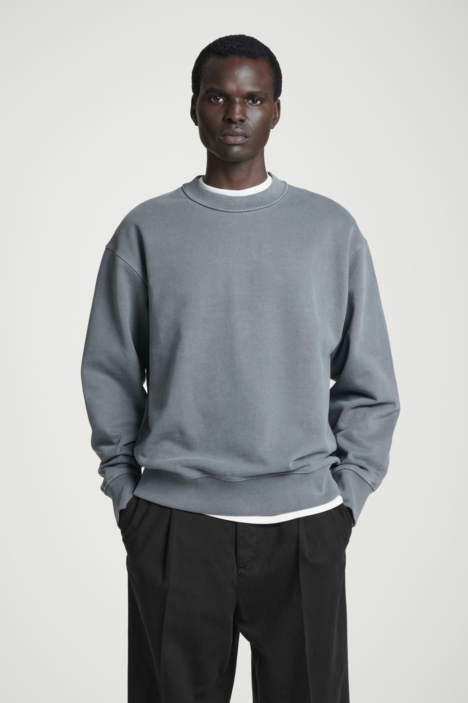 COS Relaxed Washed-Cotton Sweatshirt in Grey for Men Lyst UK