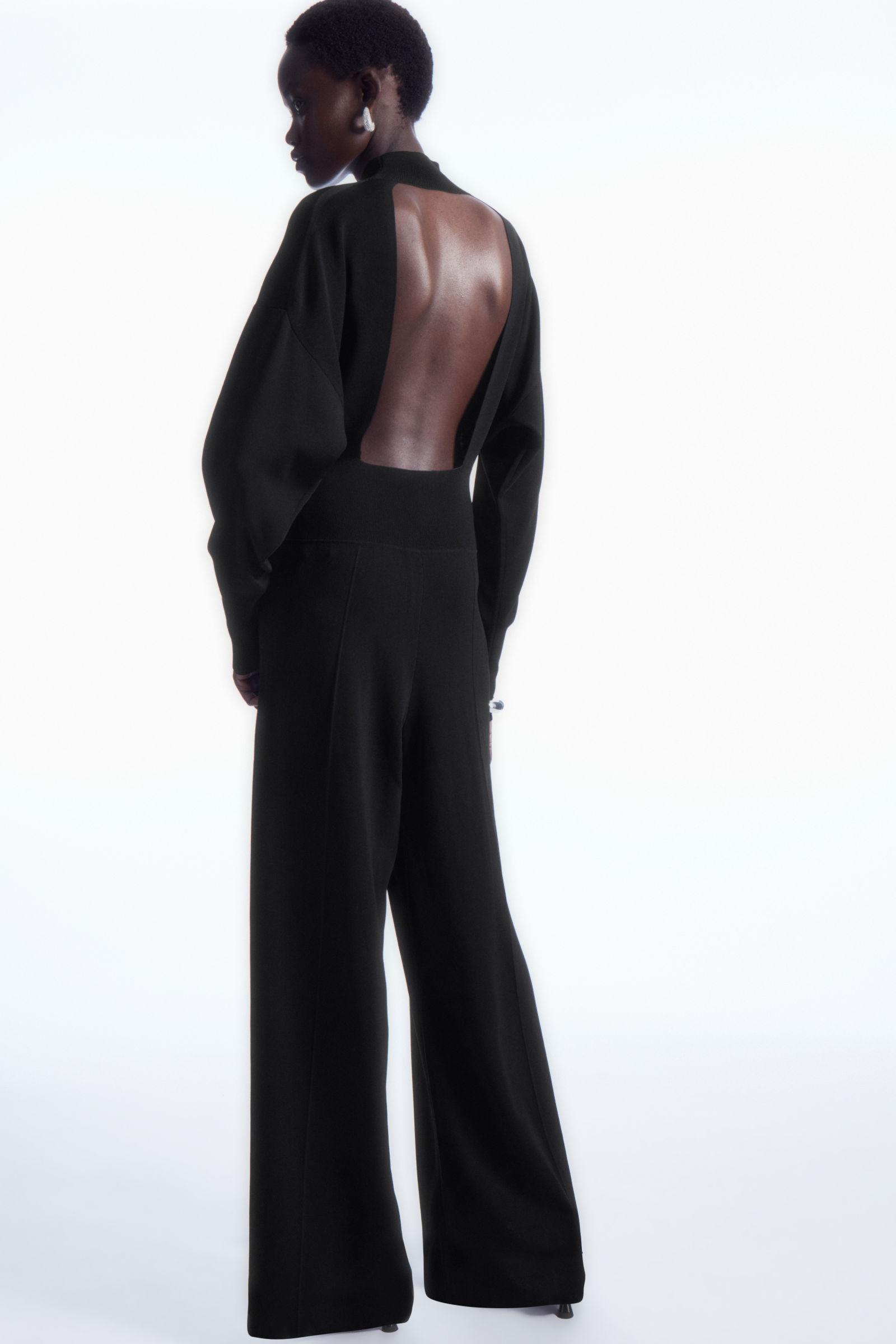 Black backless jumper discount