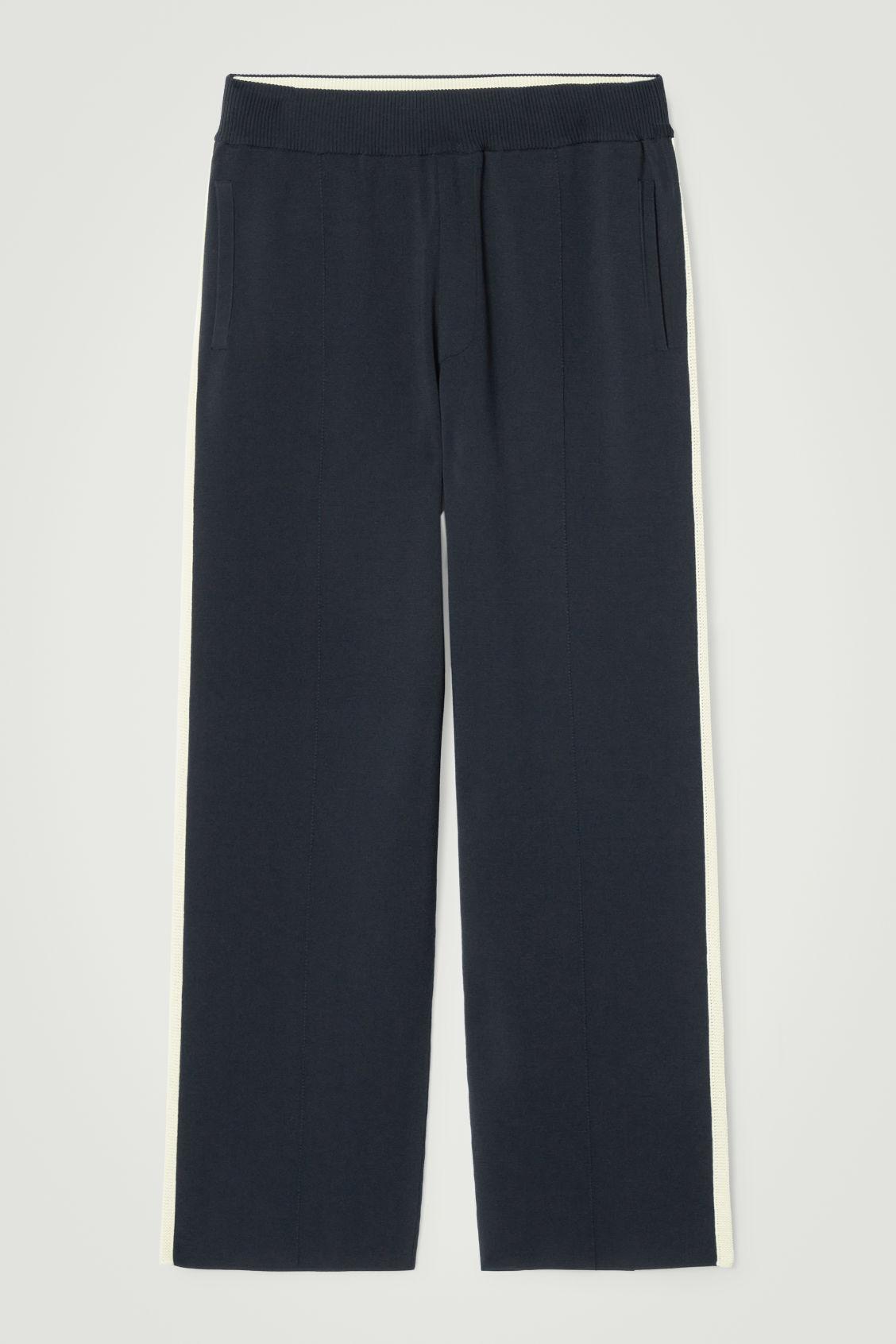 COS Contrast-stripe Knitted JOGGERS in Blue for Men | Lyst