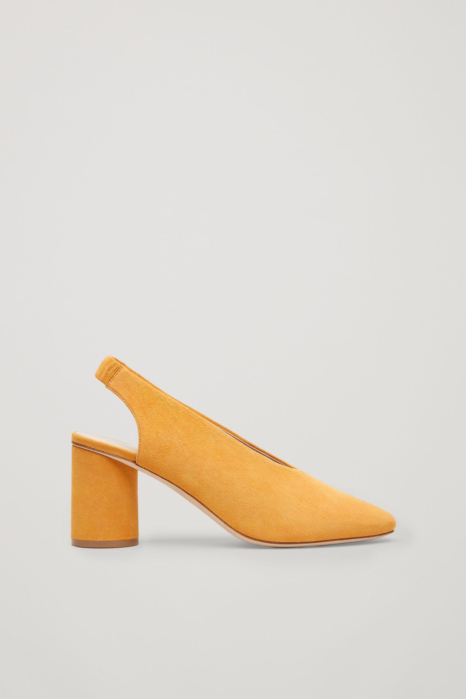 yellow slingback pumps