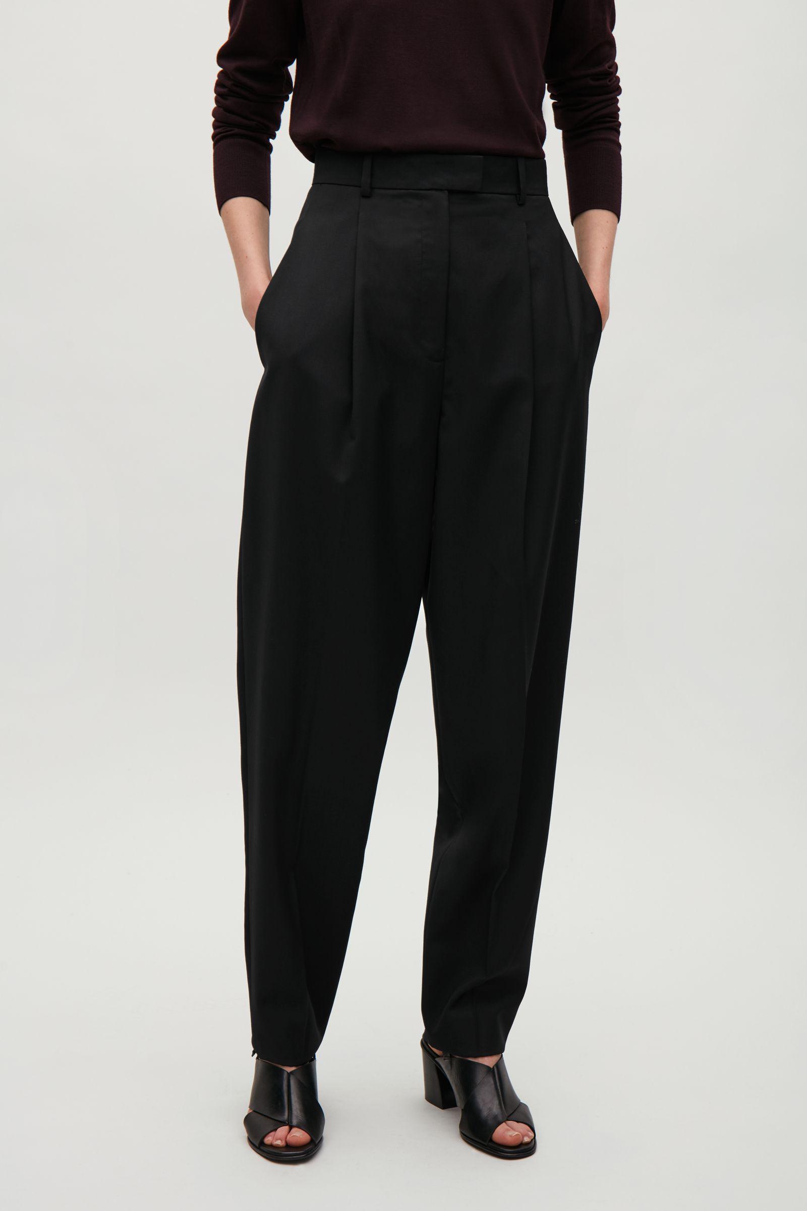 COS Lightweight Wool Tapered Trousers 