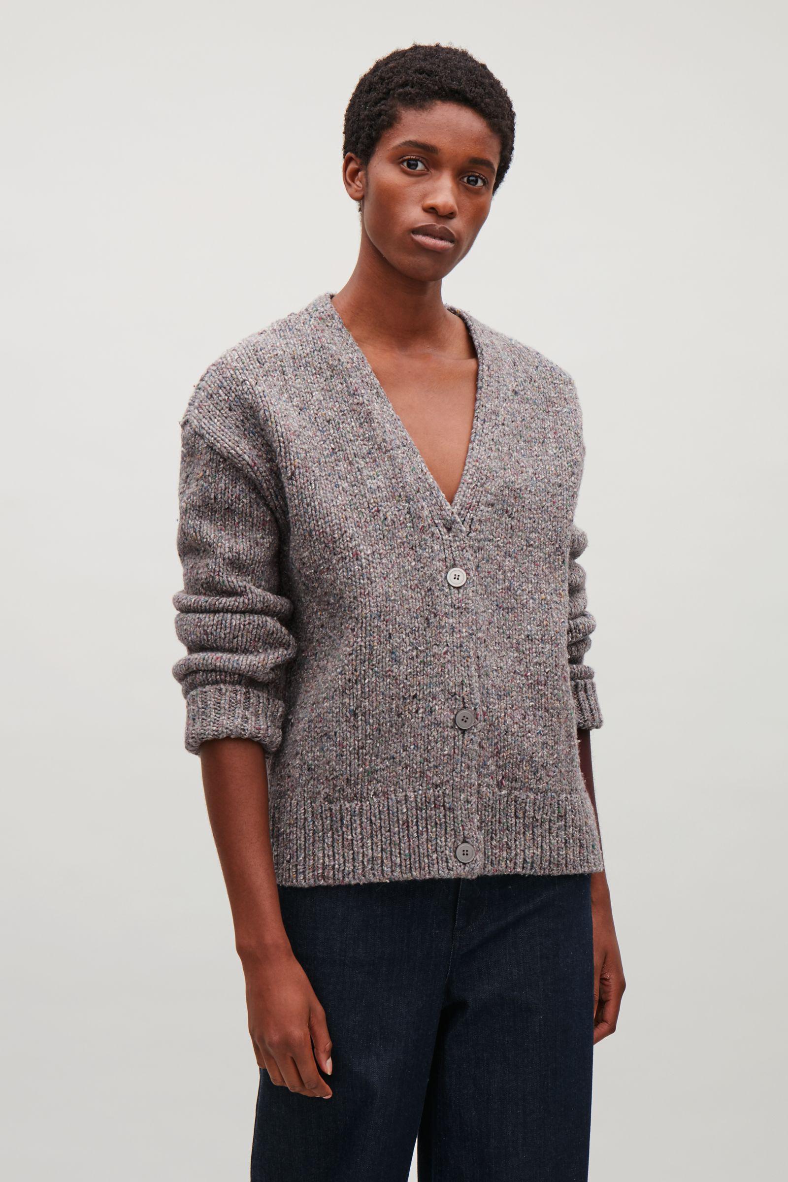 cos grey cardigan