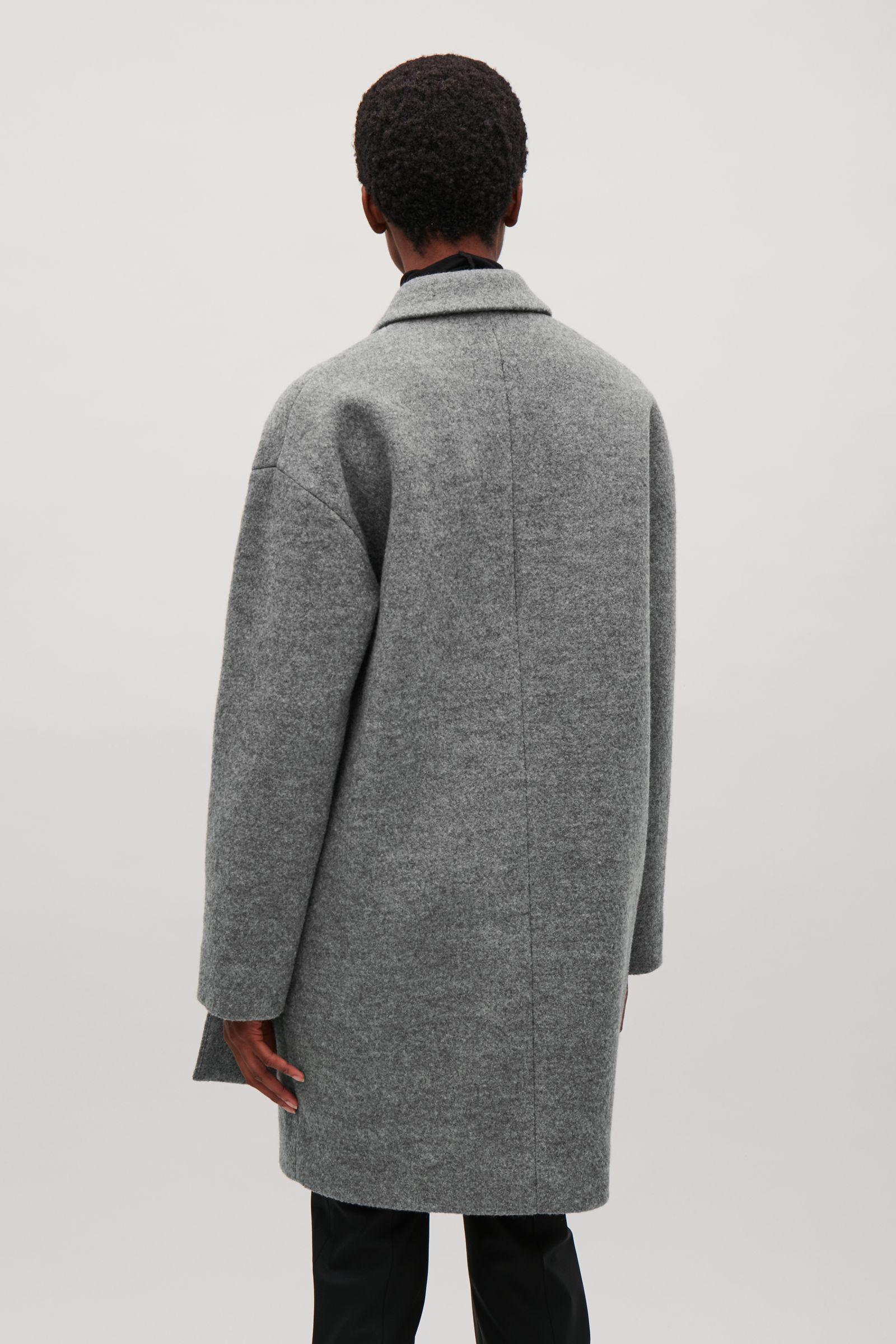 grey cocoon coat