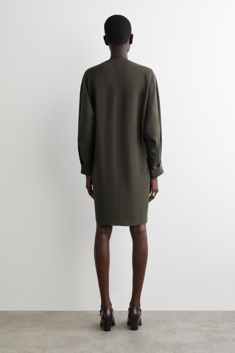 cos sage green dress TIE-BACK SHIRT DRESS SAGE GREEN / XS main image 1