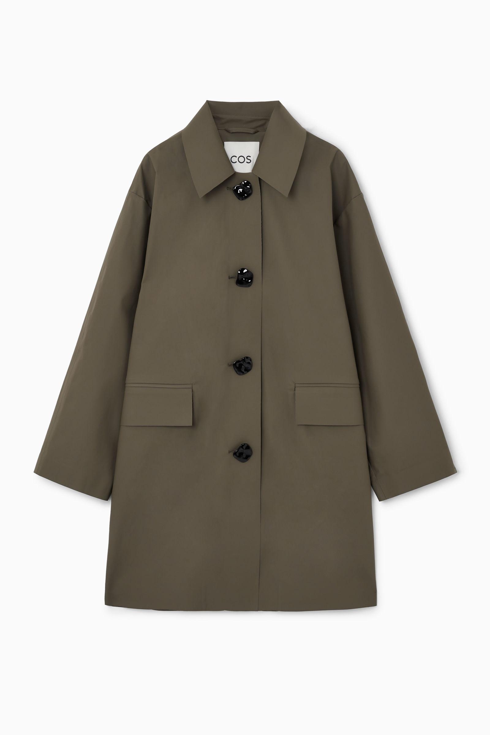 Wool Blend Cos Single Breasted Wool Mac Oversized Single-Breasted