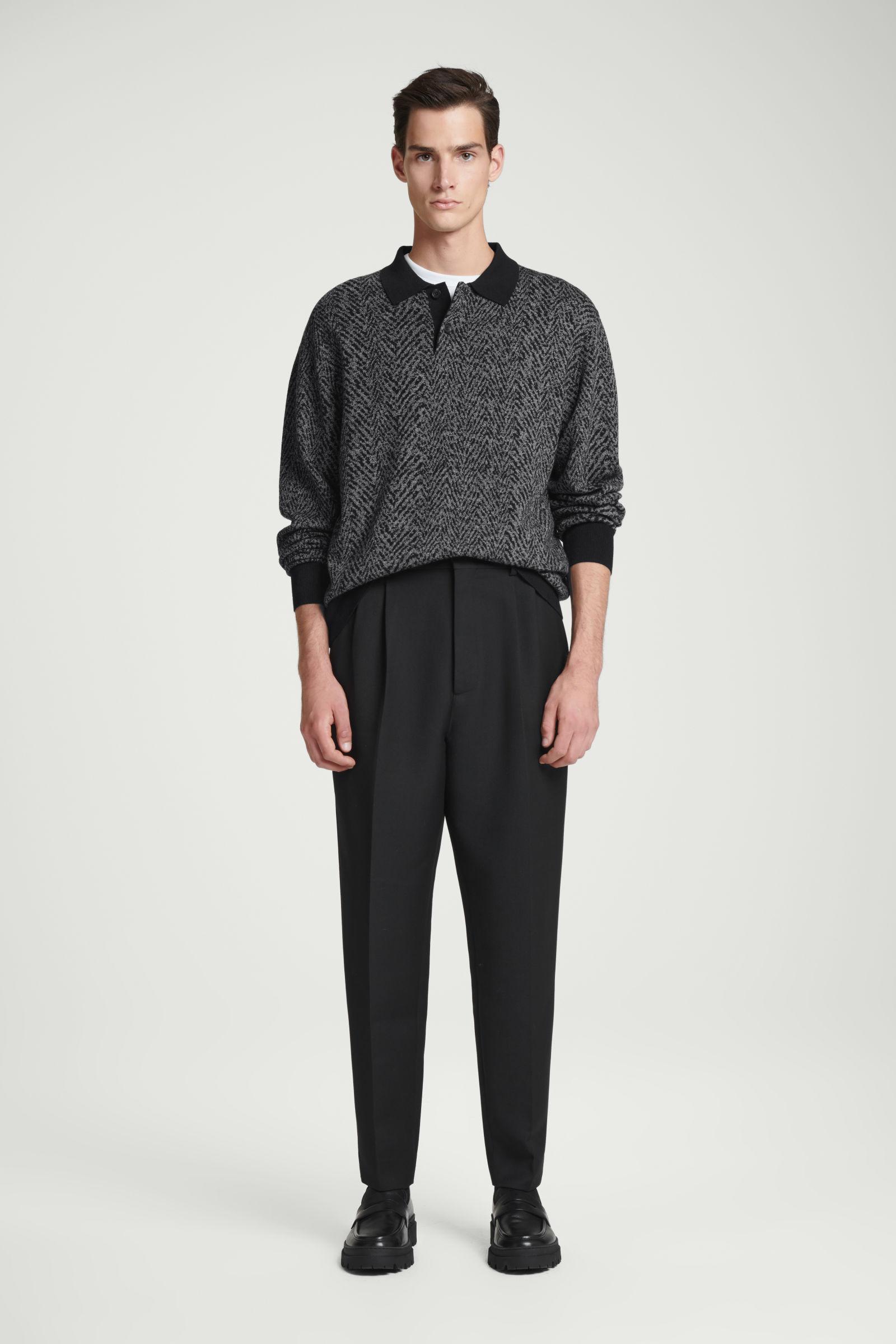cigarette pants mens COS Slim-fit Cigarette Pants in Grey for Men