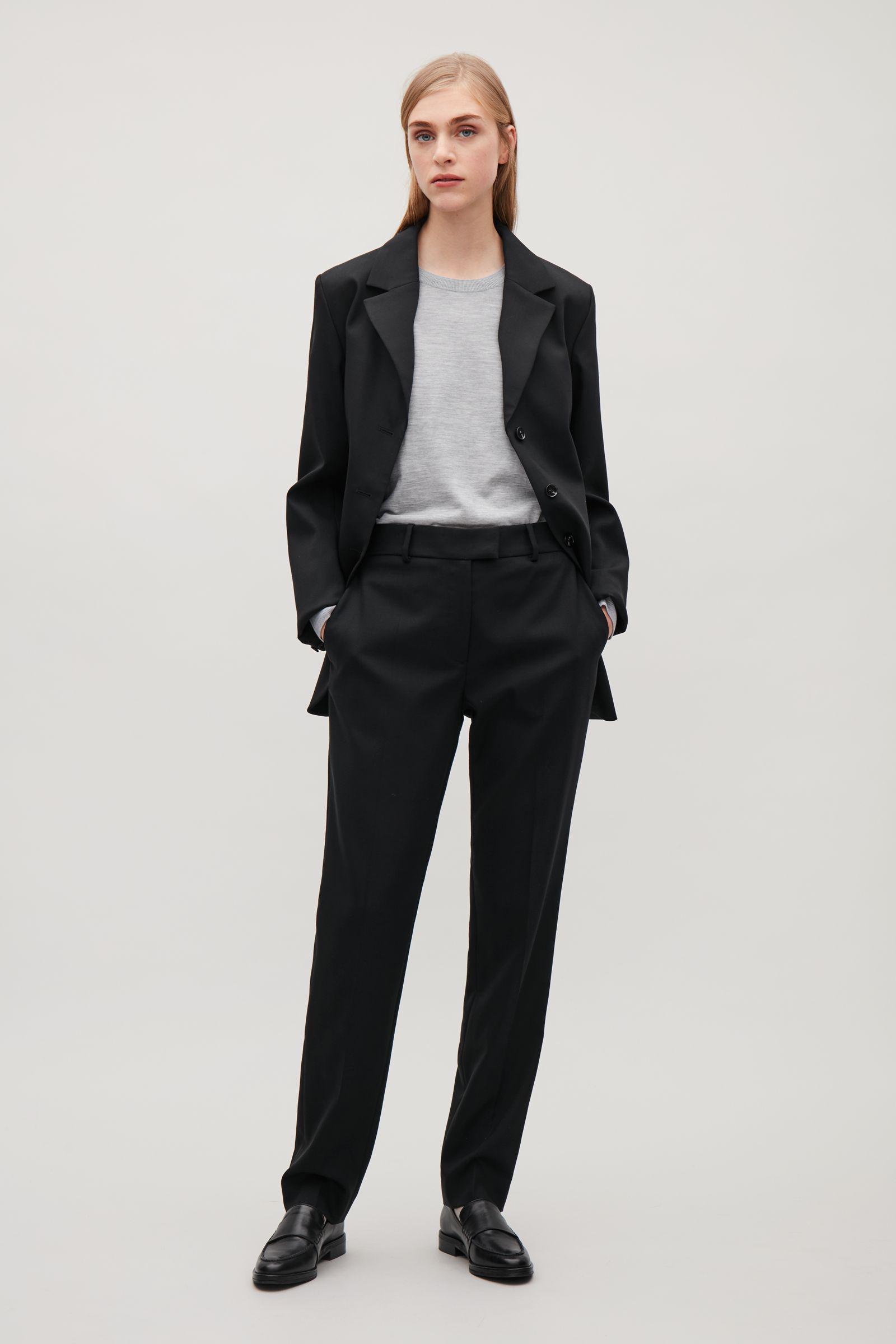 COS Oversized Wool Blazer in Black - Lyst