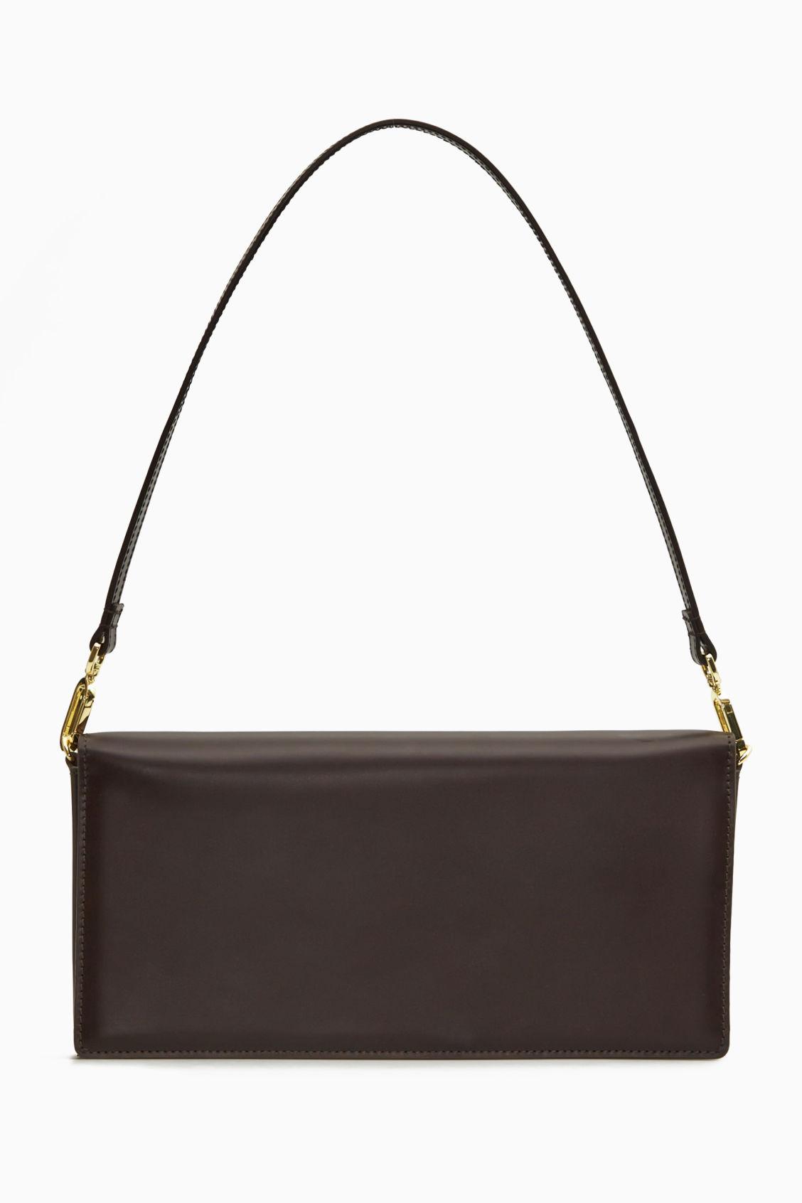 バッグ COS Minimal Shoulder Bag Leather brown cos-Brown-Leather-Baguette-