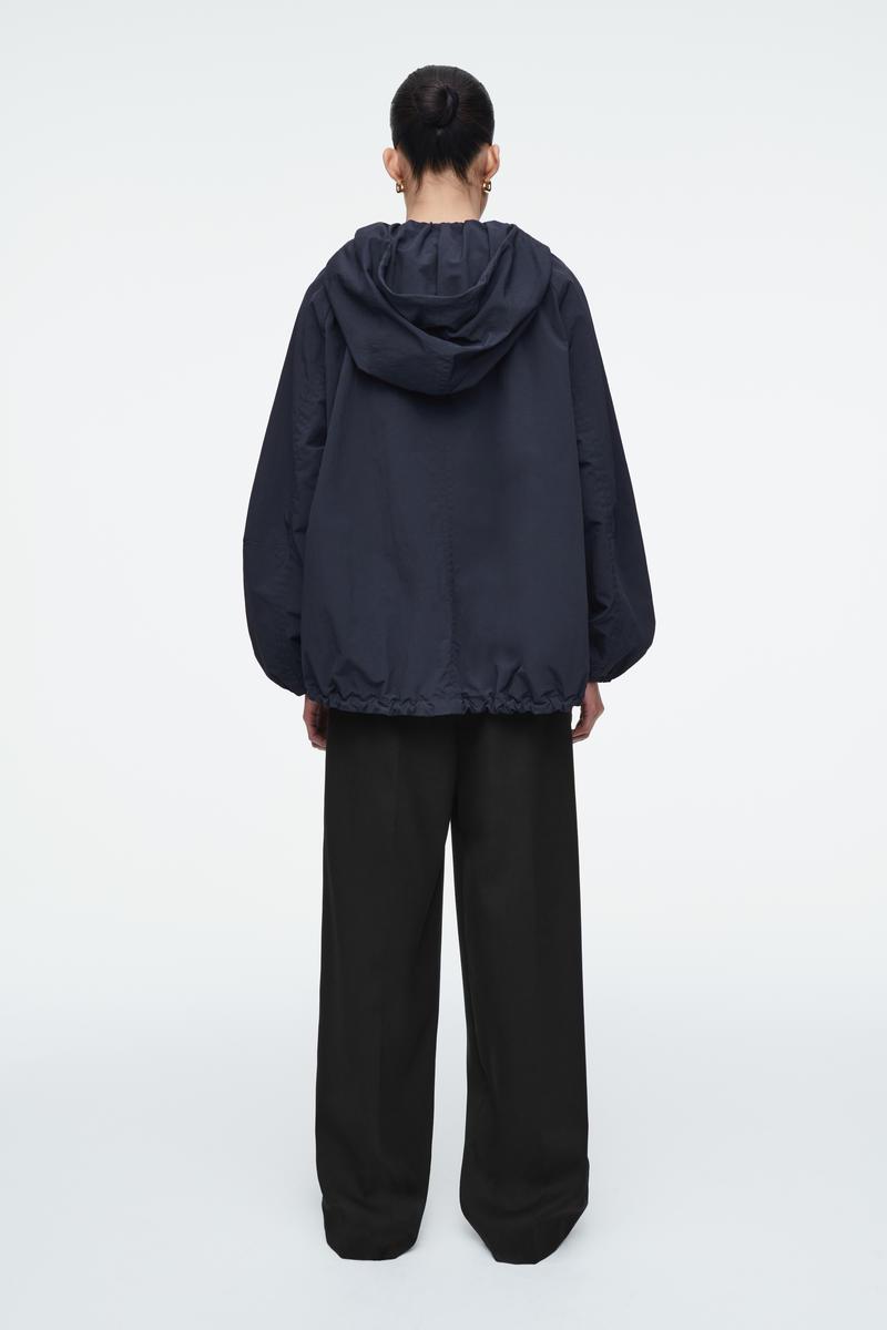 COS Technical Hooded Parka Jacket in Blue | Lyst
