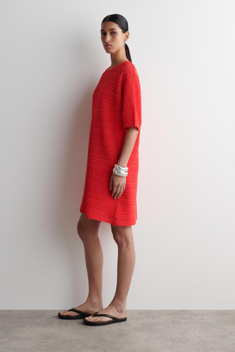 chinese dress ladies Red Linen Dress - Versatile & Summer-Ready main image 0