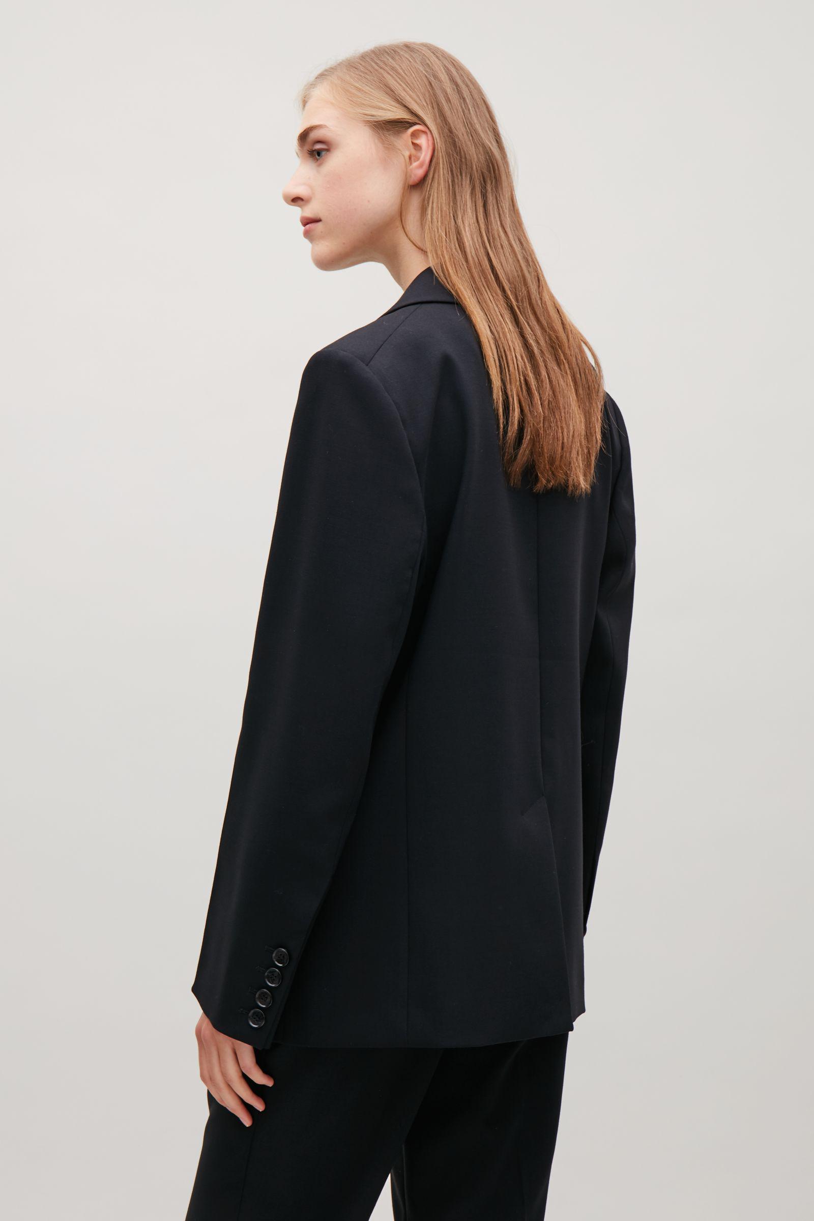 COS Oversized Wool Blazer in Black | Lyst