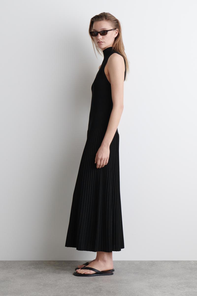 cos sleeveless pleated maxi dress COS Sleeveless Pleated Maxi Dress