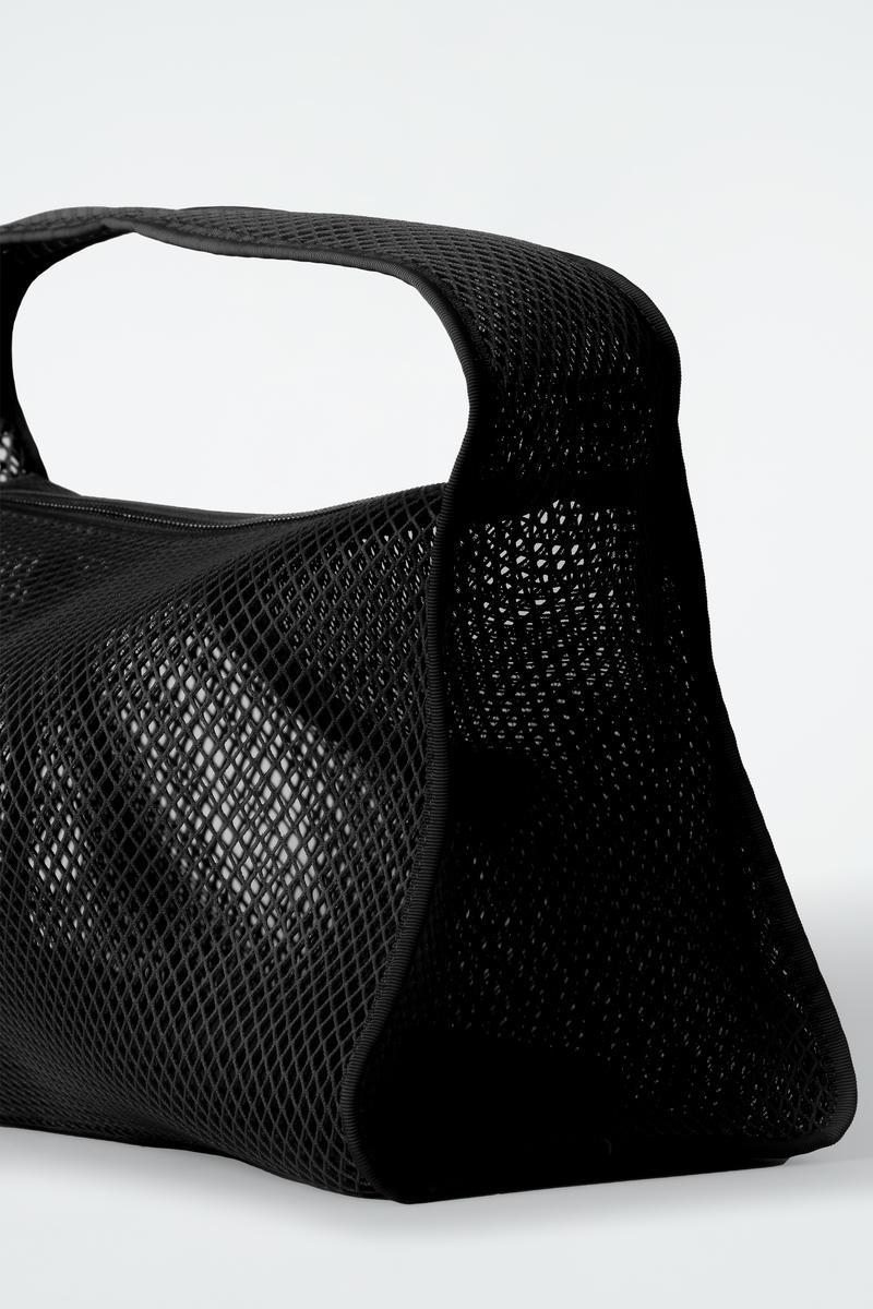 COS Slouchy Mini Tote Bag - Mesh in Black | Lyst