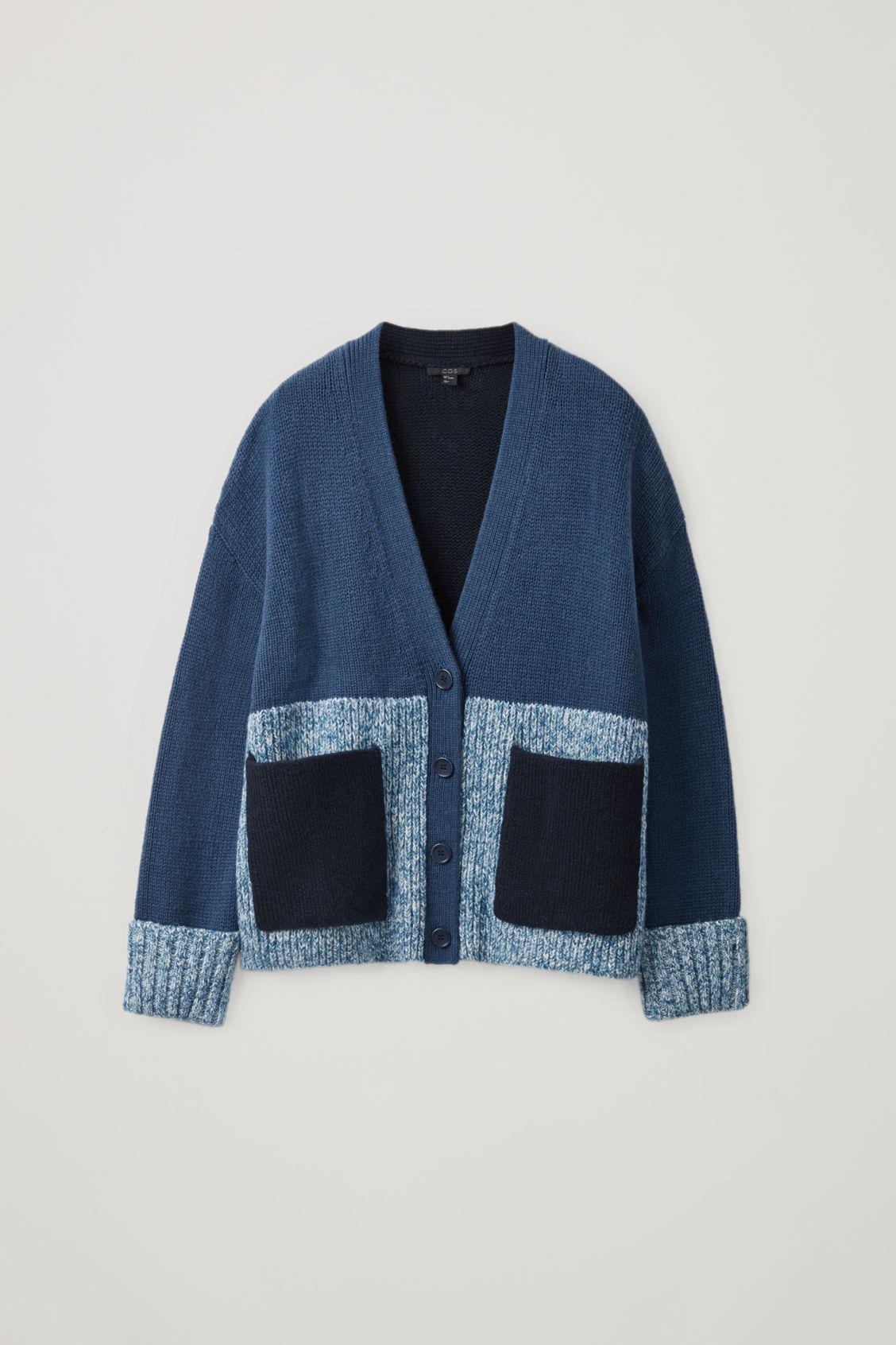 COS Oversized Wool-alpaca Cardigan in Blue - Lyst