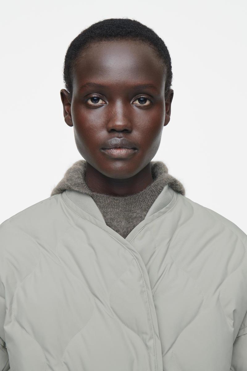 COS Oversized Quilted Jacket in White | Lyst