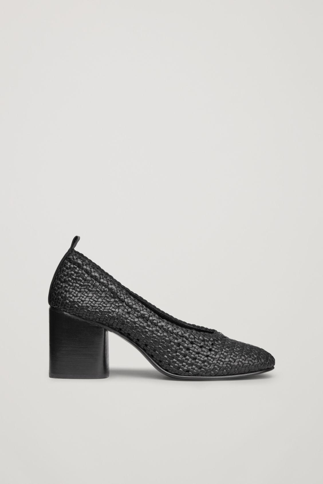 cos chunky heel pumps
