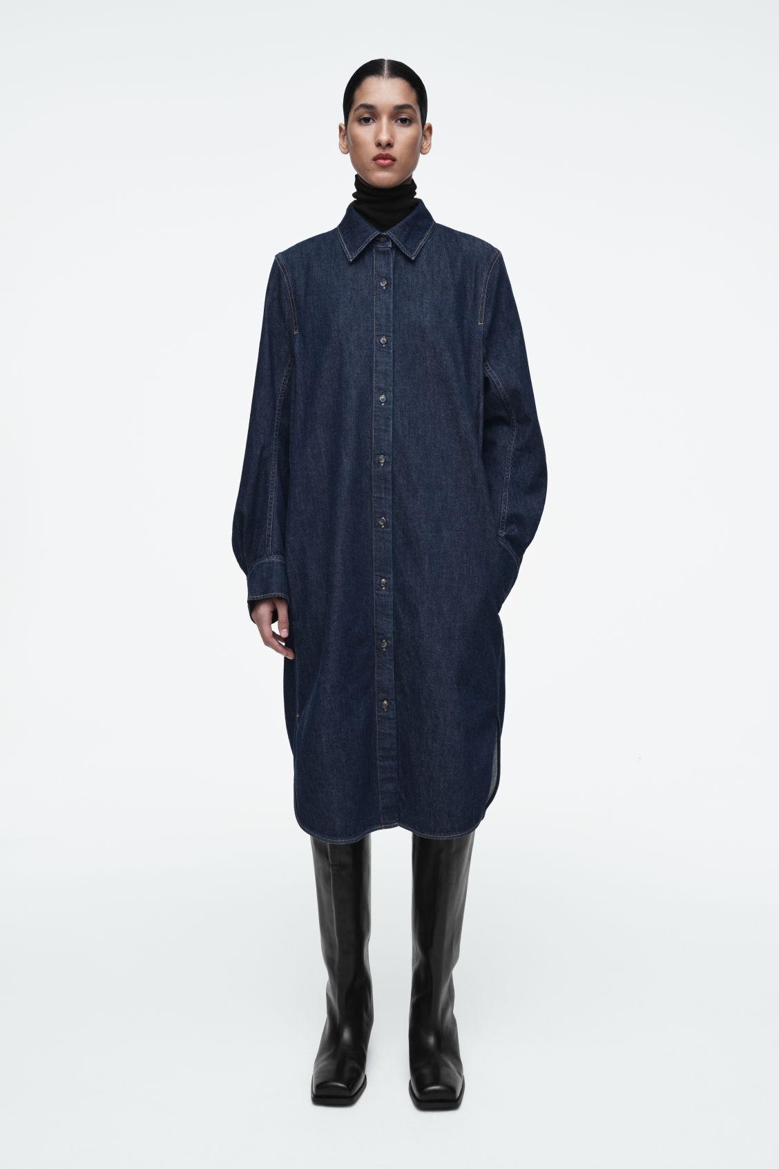 COS Denim Midi Shirt Dress in Blue | Lyst COS Denim Midi Shirt Dress in Blue | Lyst
