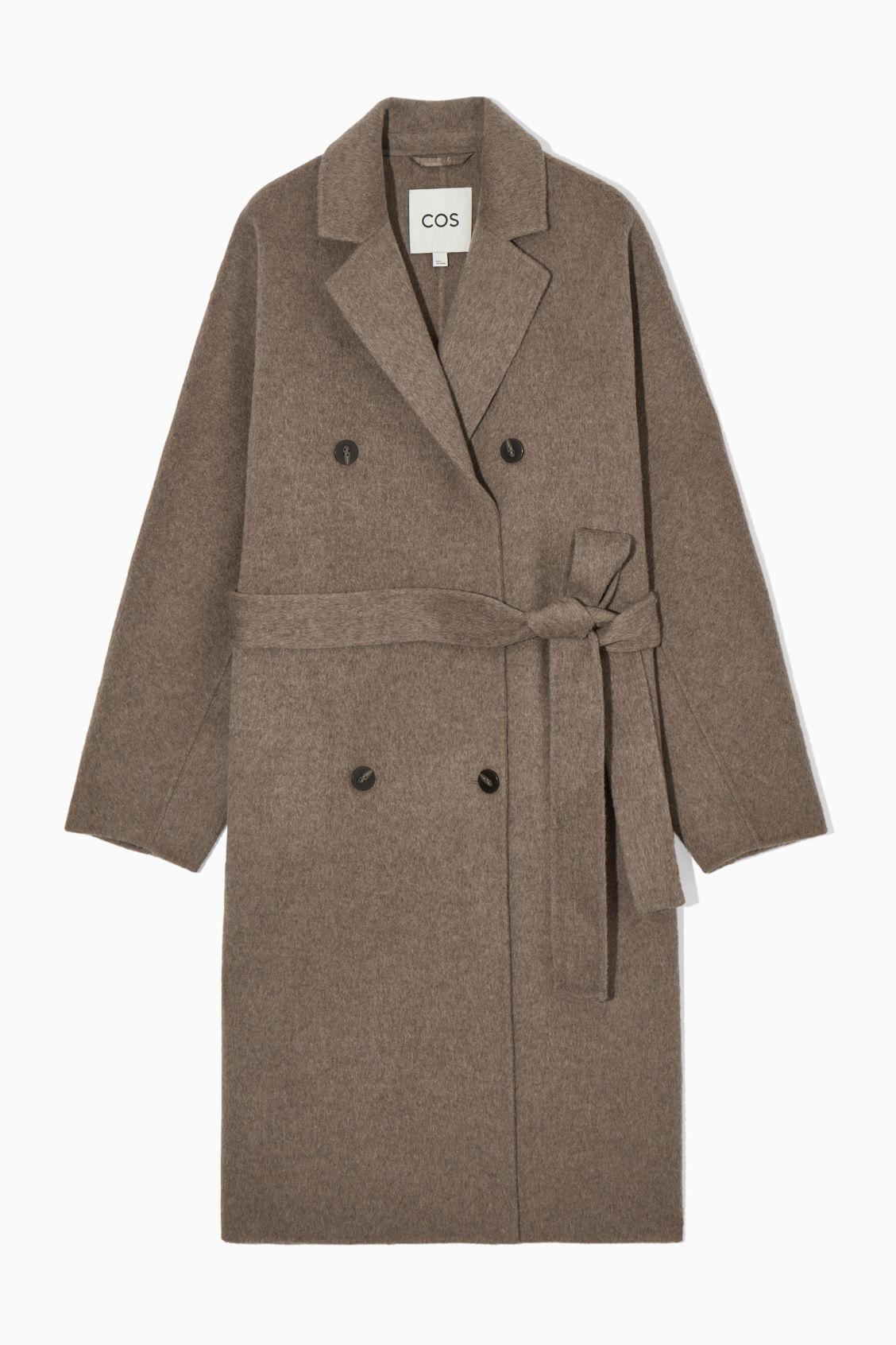 COS Oversized Double-breasted Wool Coat in Brown | Lyst
