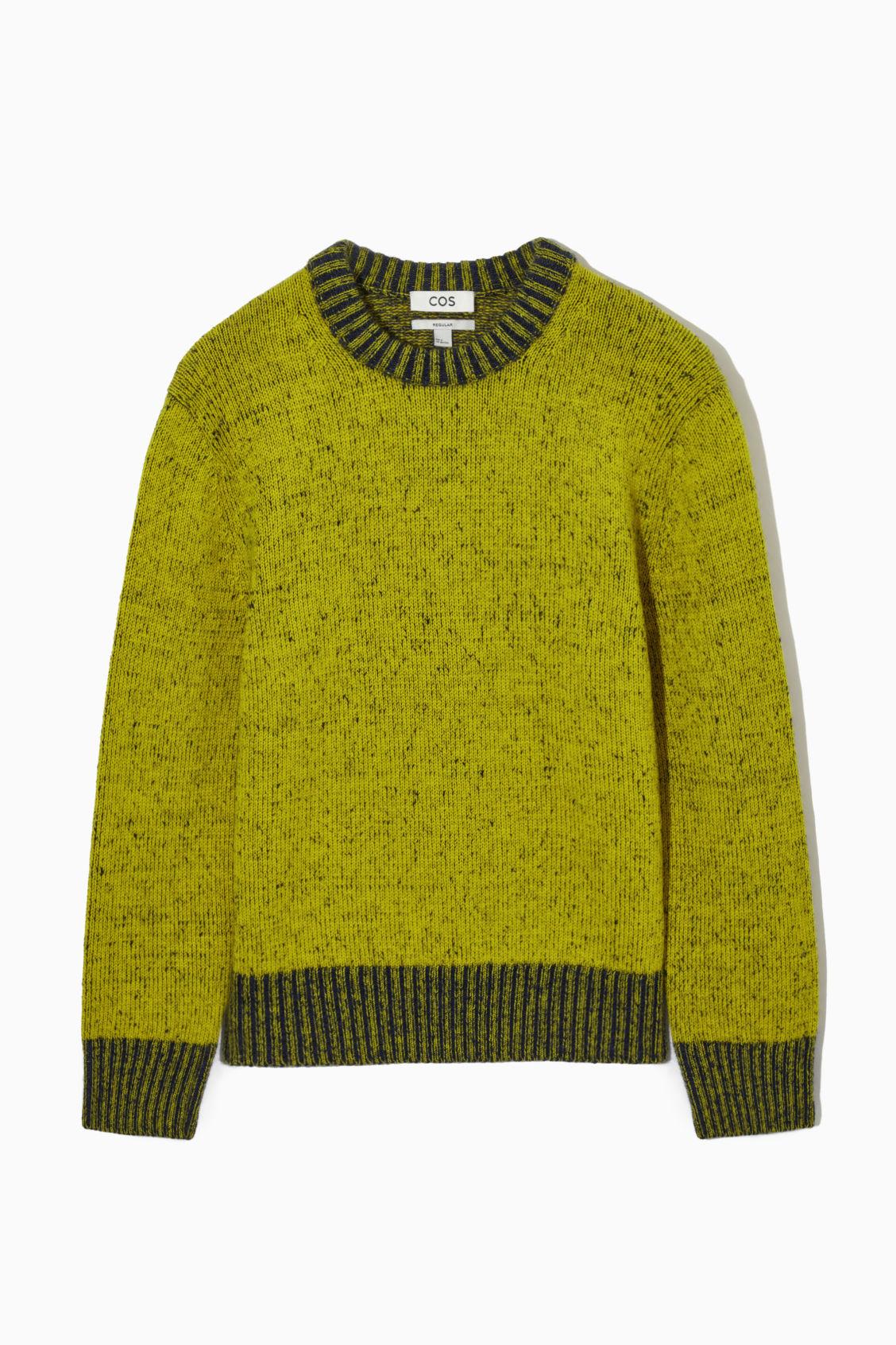COS Mohair And Wool-blend Crew Neck Sweater in Green for Men | Lyst