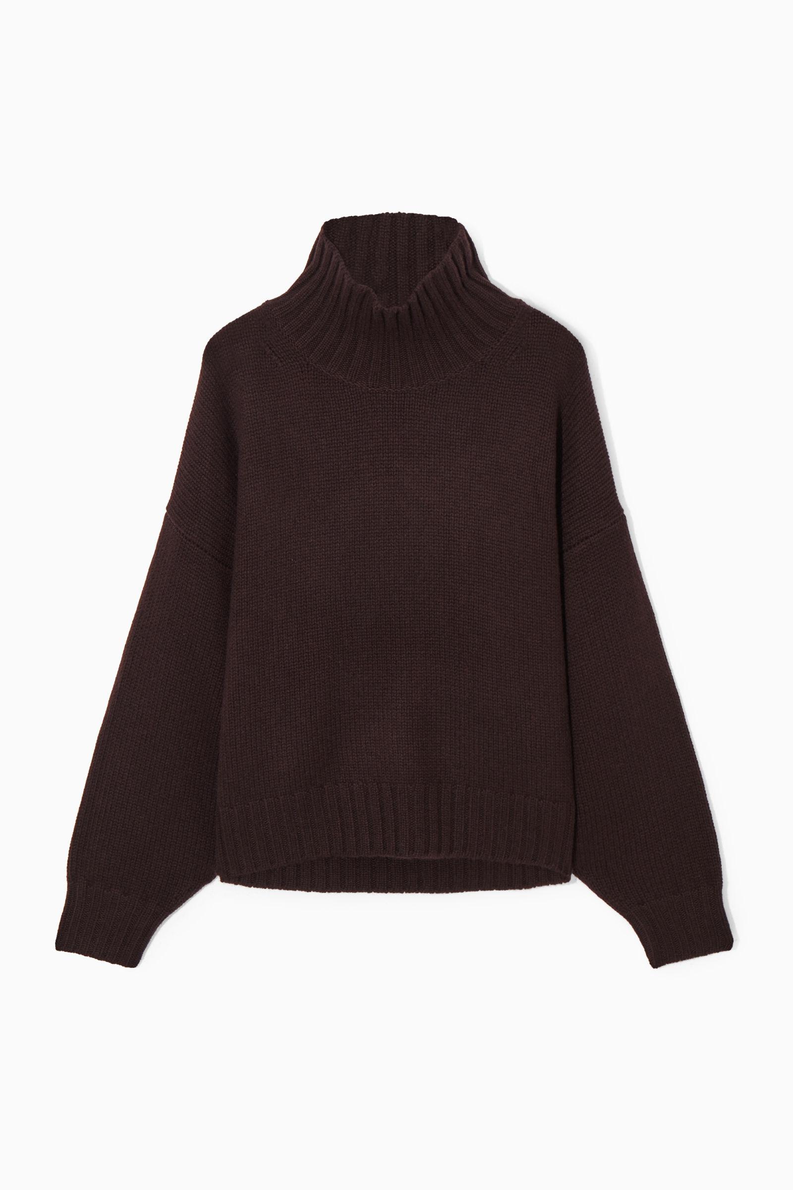 brown cashmere turtle neck cashmere jumper