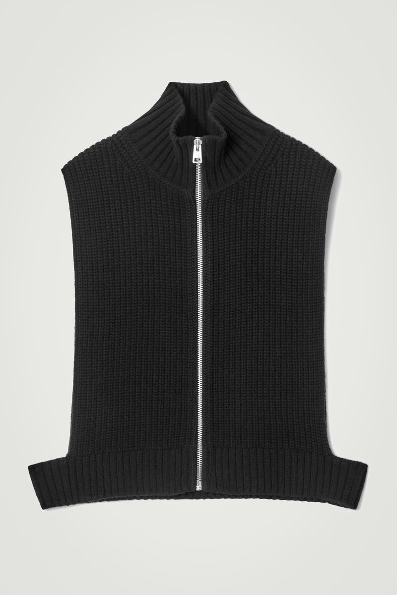 美品✨コスCOSウール100%ダブルジップジレ厚手ベスト　黒ブラック　ノームコア COS Open-Side Zip-Up Wool Vest in Black for Men | Lyst