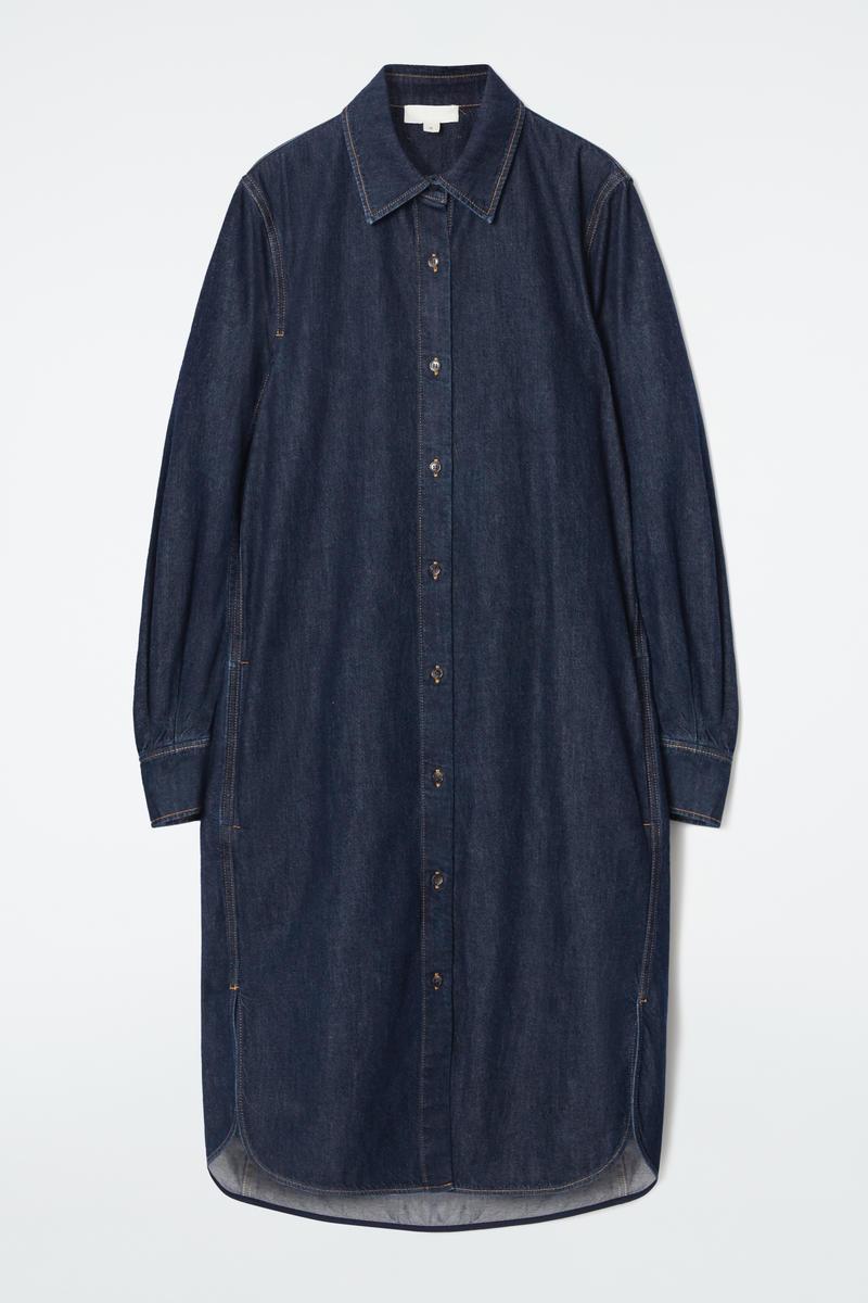 COS Denim Midi Shirt Dress in Blue | Lyst