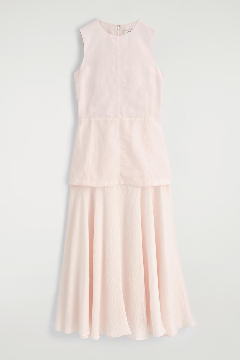 COS Layered Peplum Midi Dress in Pink | Lyst COS Layered Peplum Midi Dress in Pink | Lyst