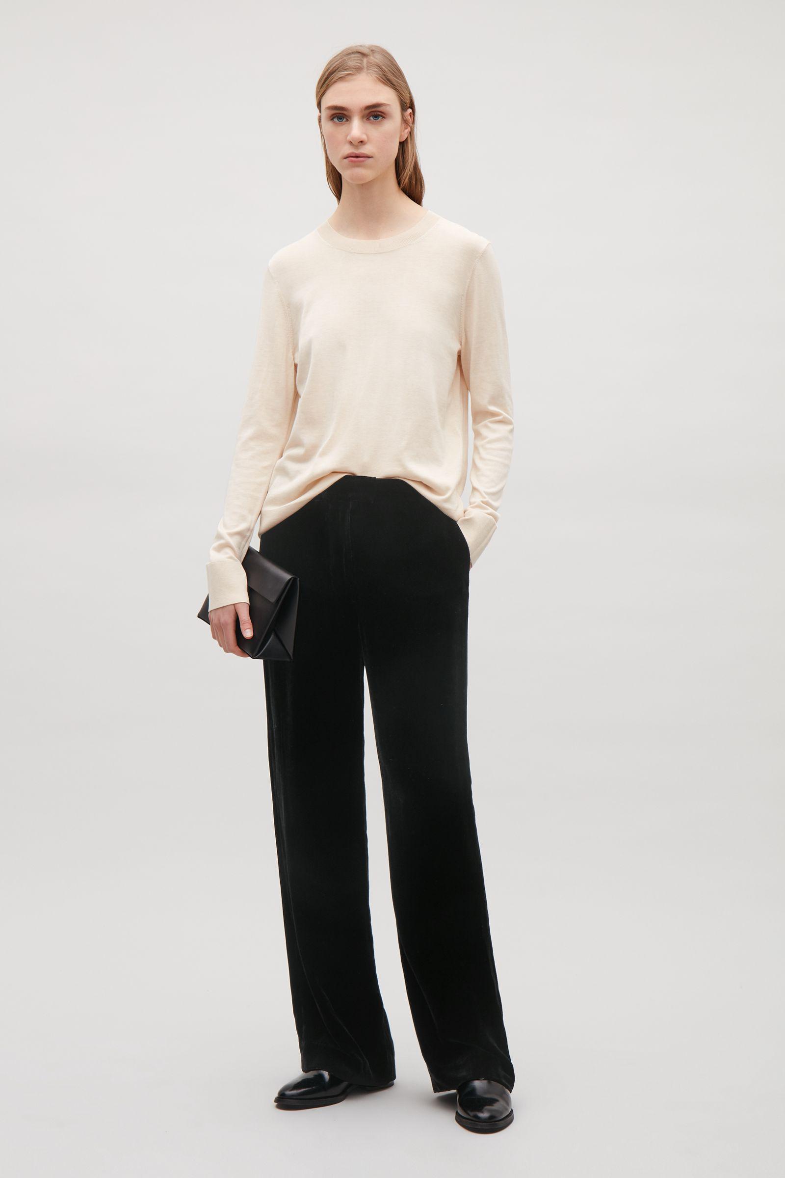black velvet trousers for ladies