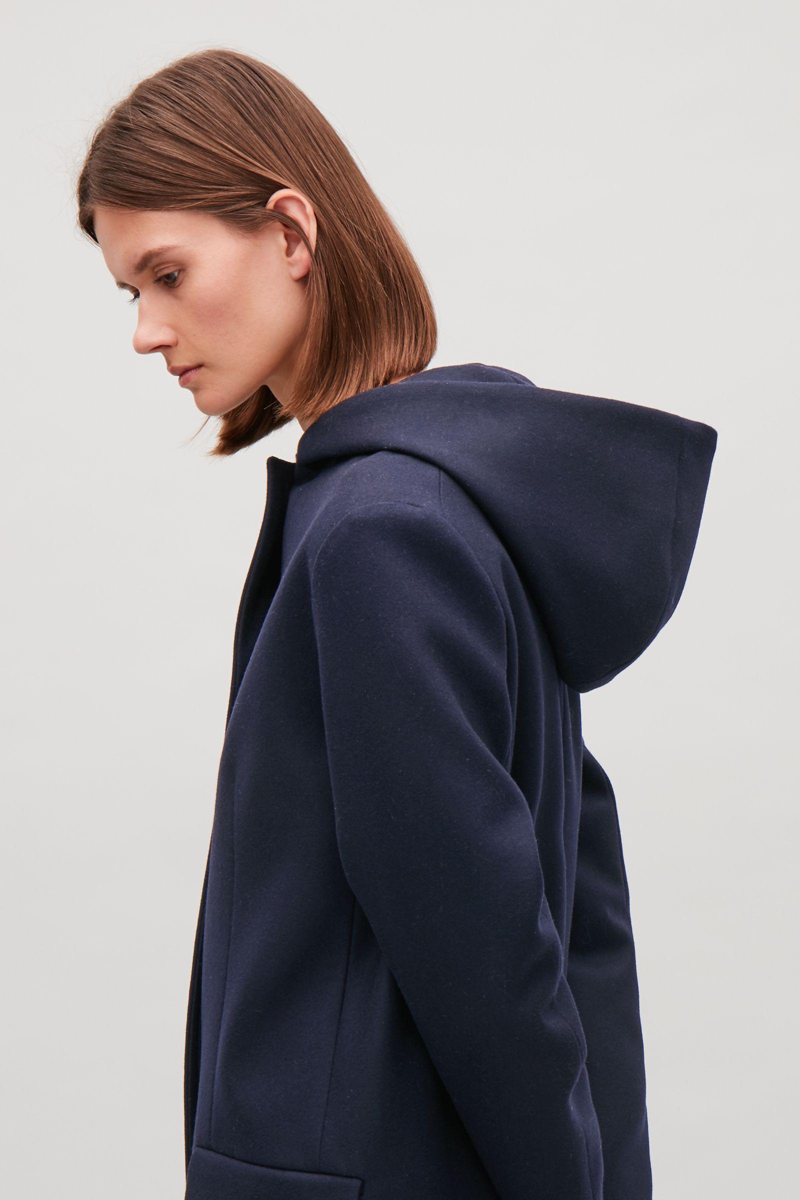 cos navy wool coat
