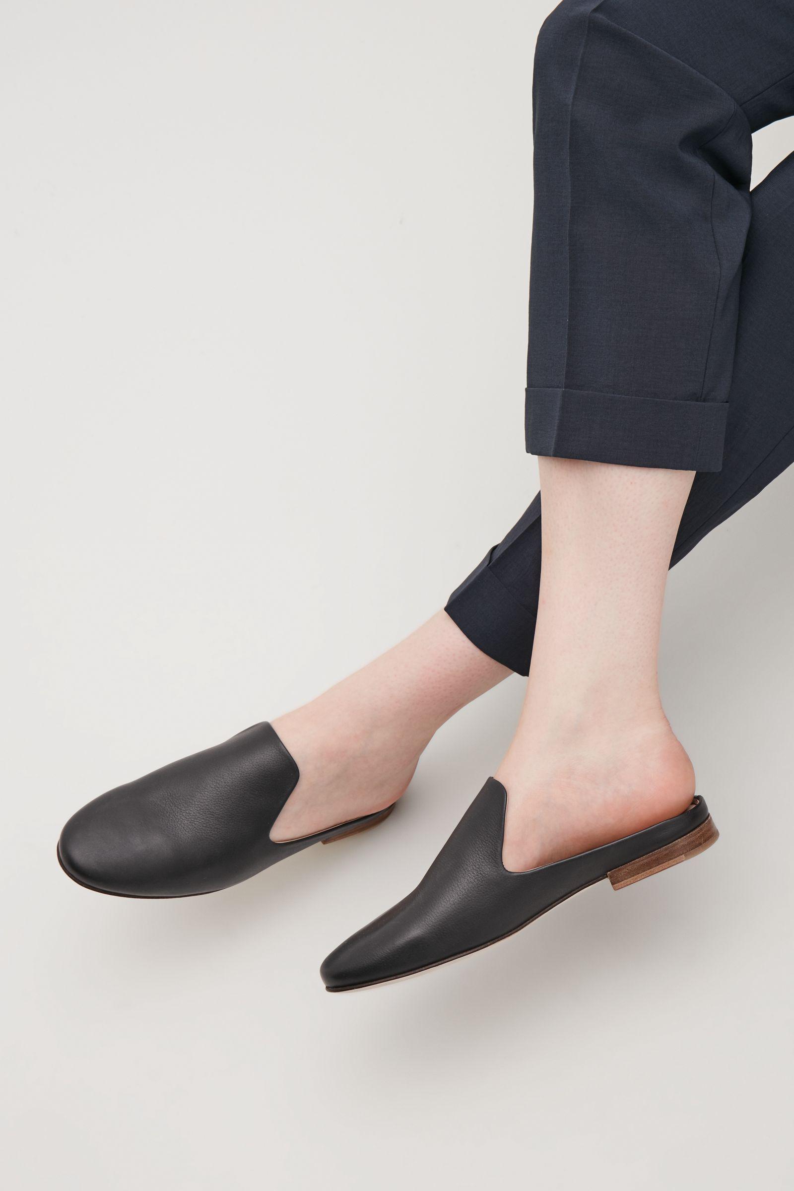 cos slip on leather shoes