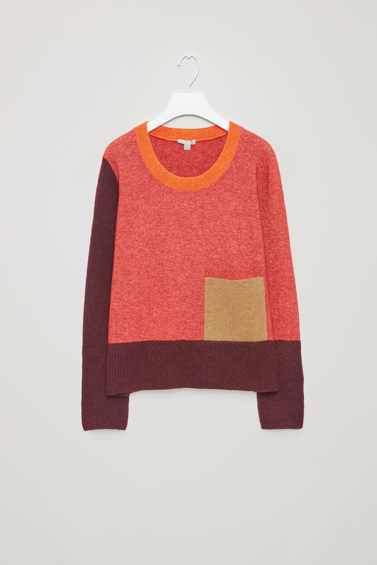 cos colour block jumper