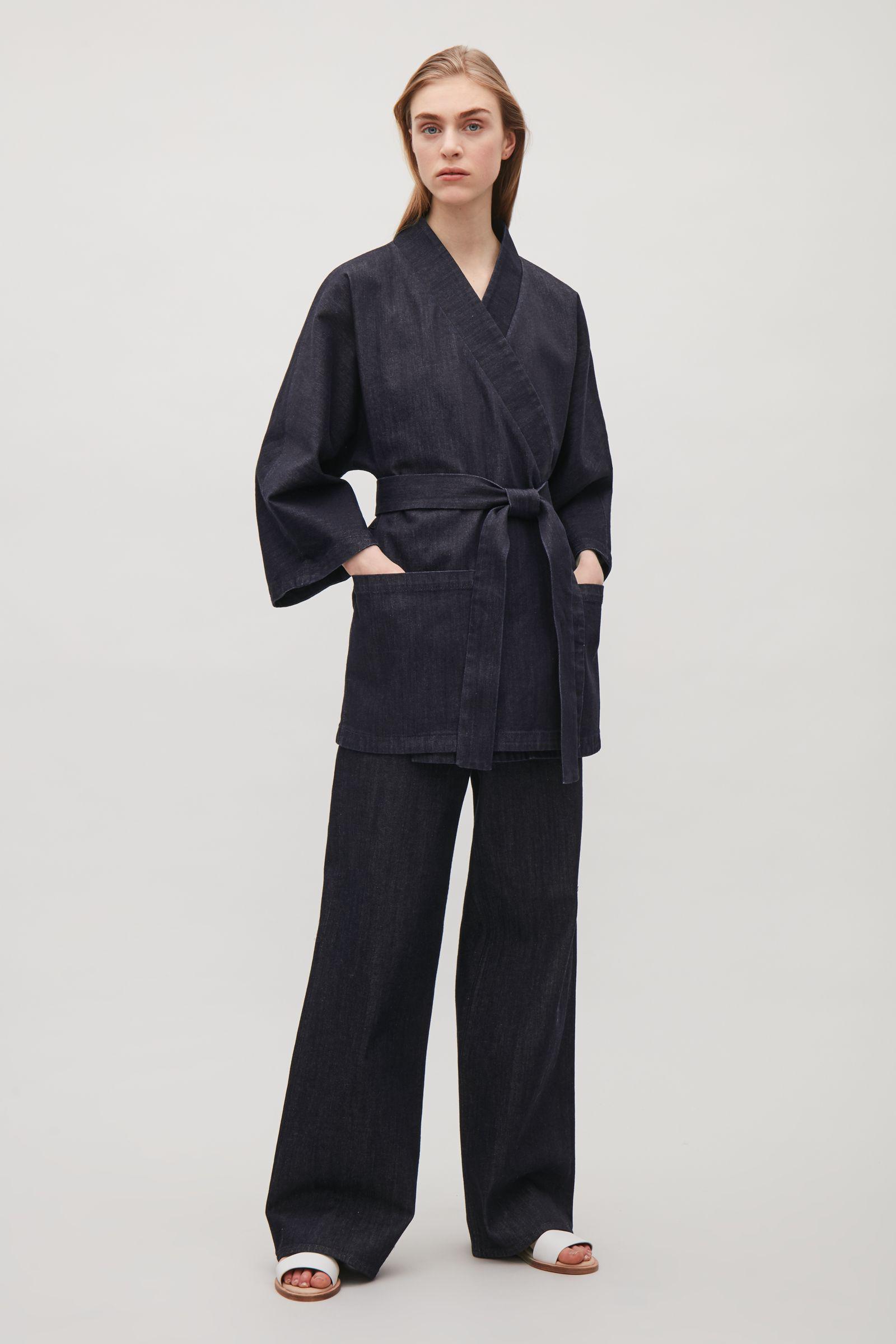 COS Denim Kimono Blazer in Blue | Lyst UK