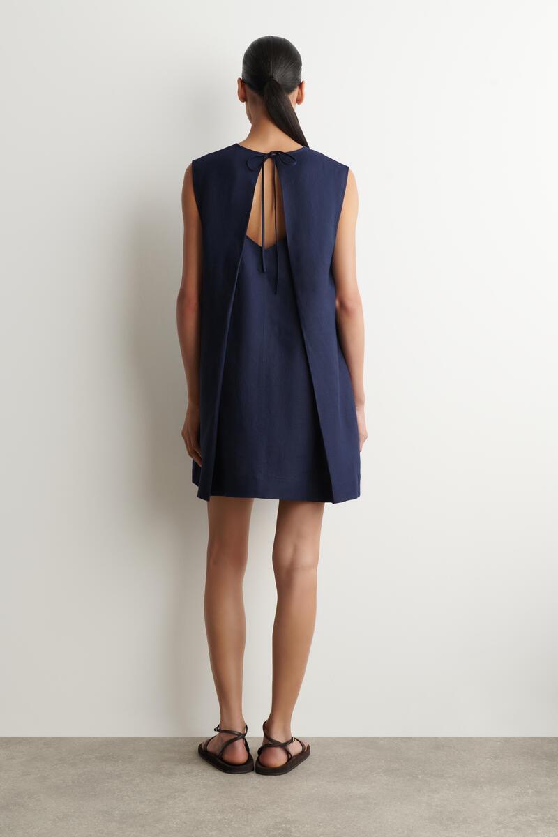 cider blue satin dress Aspen Midi Dress - Dusty Blue Satin Slip Dress main image 1