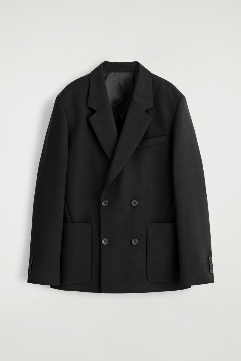COS Unstructured Wool-Blend Blazer in Black for Men | Lyst