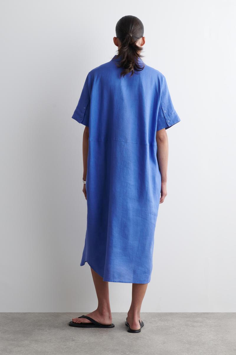 kay day linen dress kayde dress L / Black main image 1